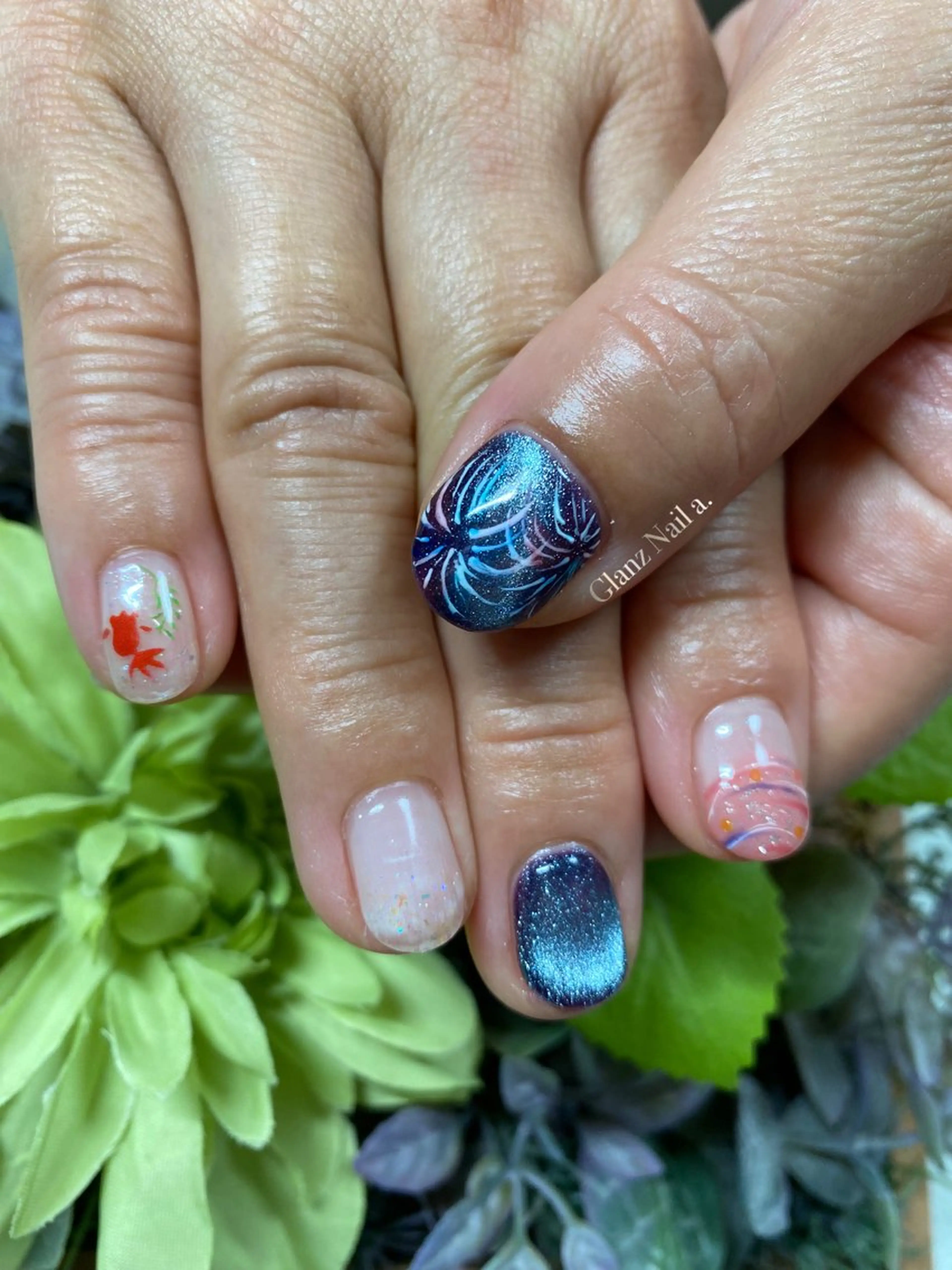 ネイル マグネットネイル Glanz  Nail aのネイルデザイン