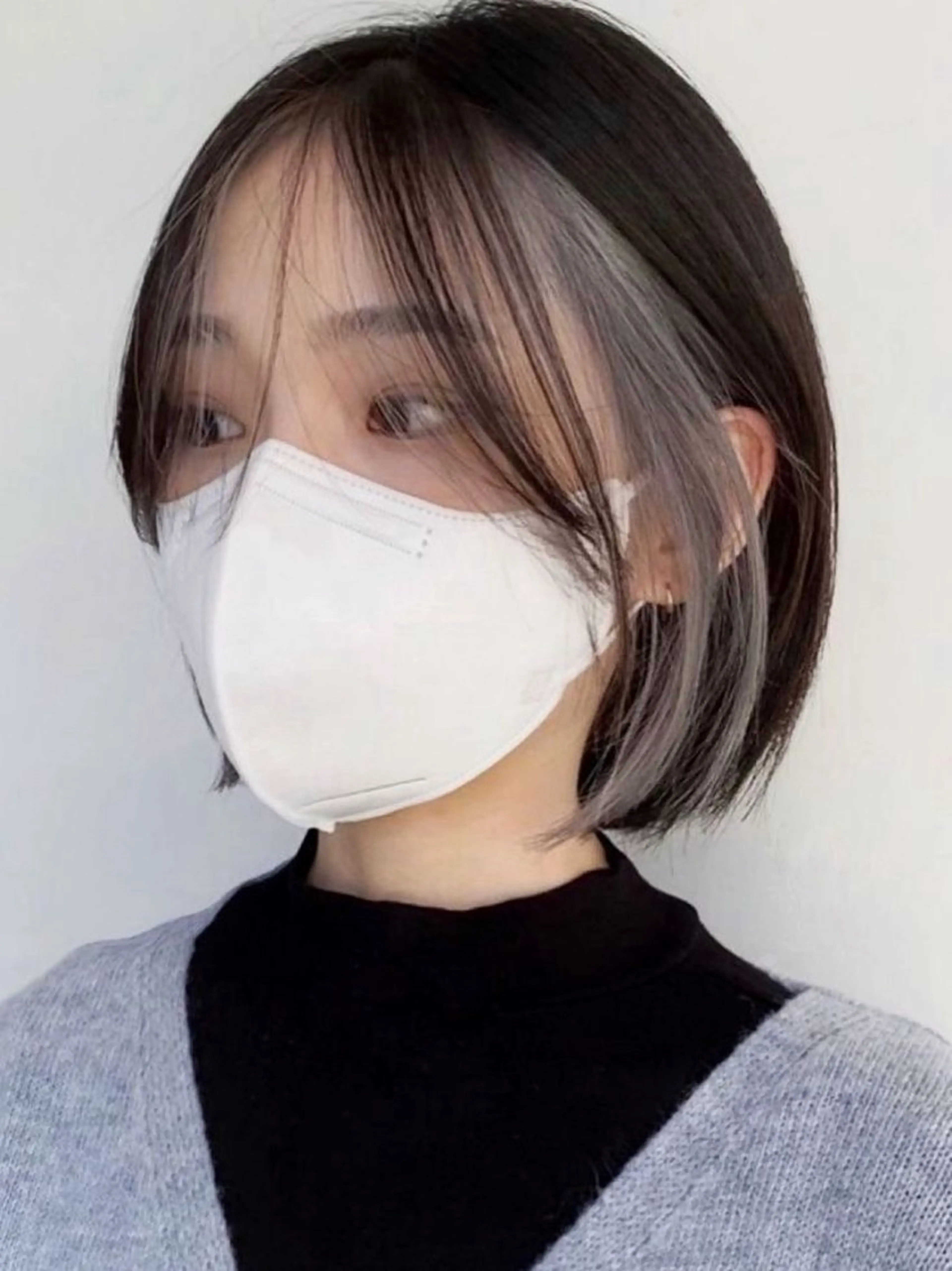 カラー ミストバング ブリーチ 透明感カラー フェイスフレーミング グレージュ ヘアカラー ハイトーン✨ブリーチ ✨スパ得意✨ミヤタのヘアスタイル