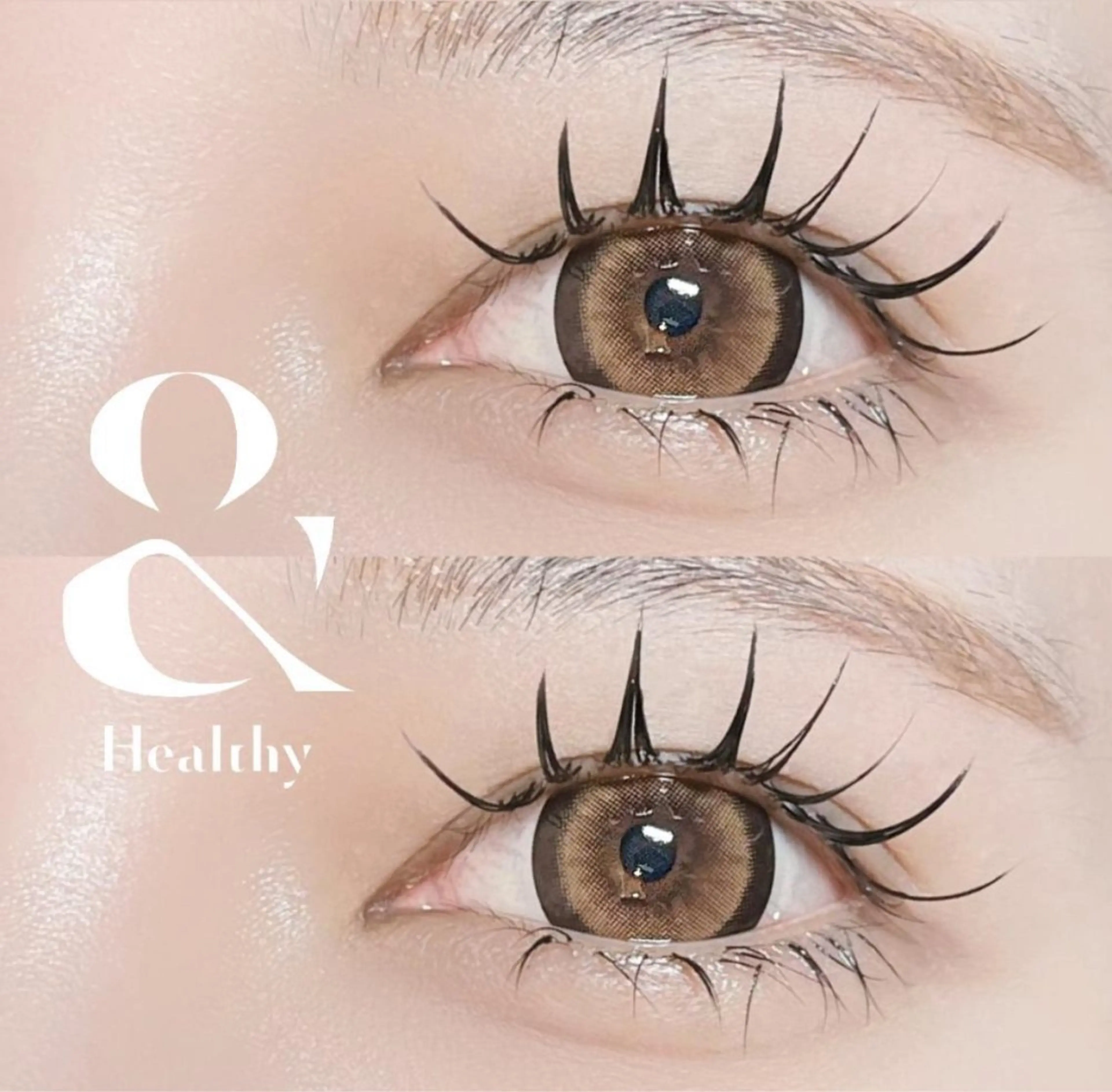 【根元からぱっちり✨️】🎀アンドヘルシー🎀《フラットラッシュ80本》♥エクステ×パーマ♥の写真