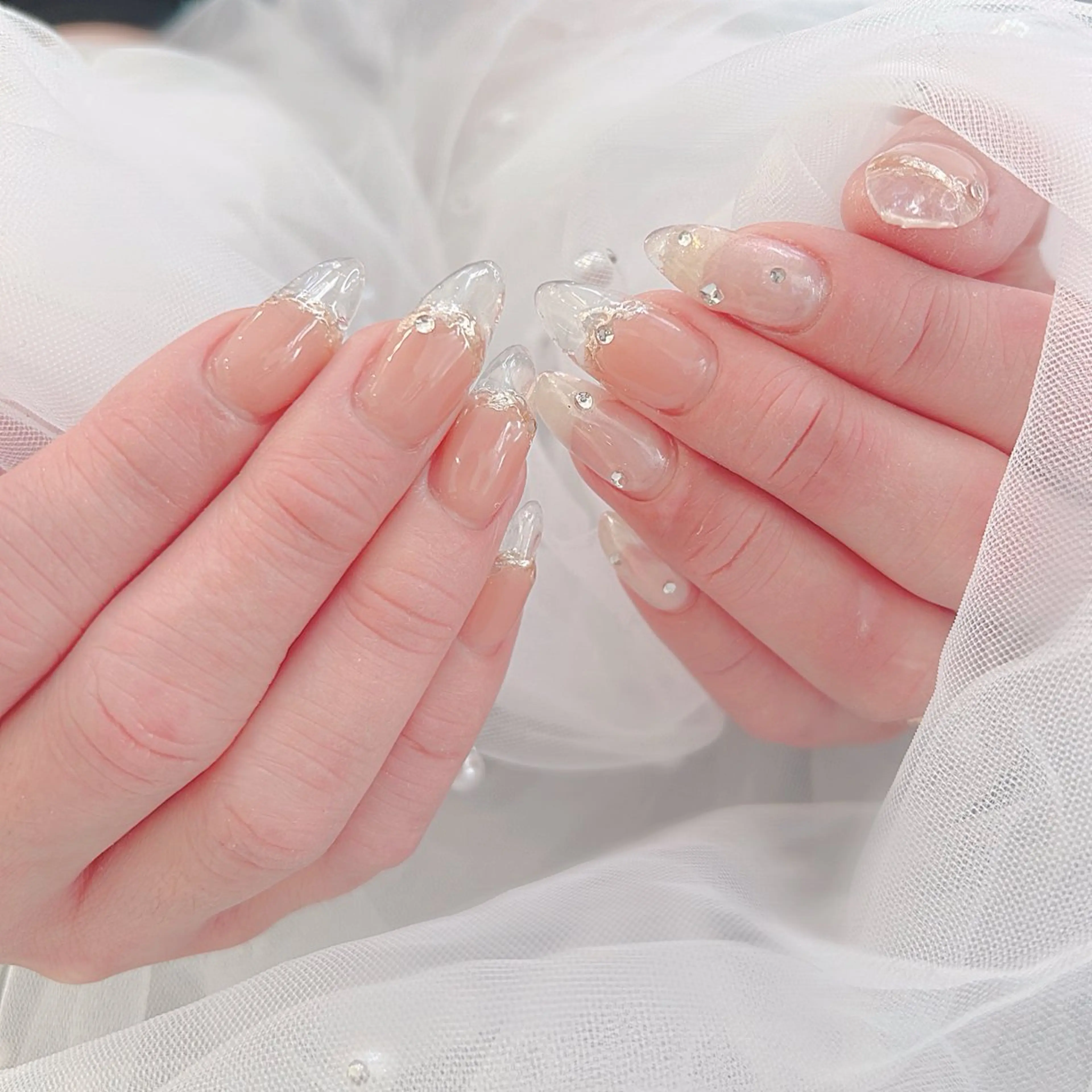 ネイル 長さ出し ハンドネイル plunail mikiのネイルデザイン