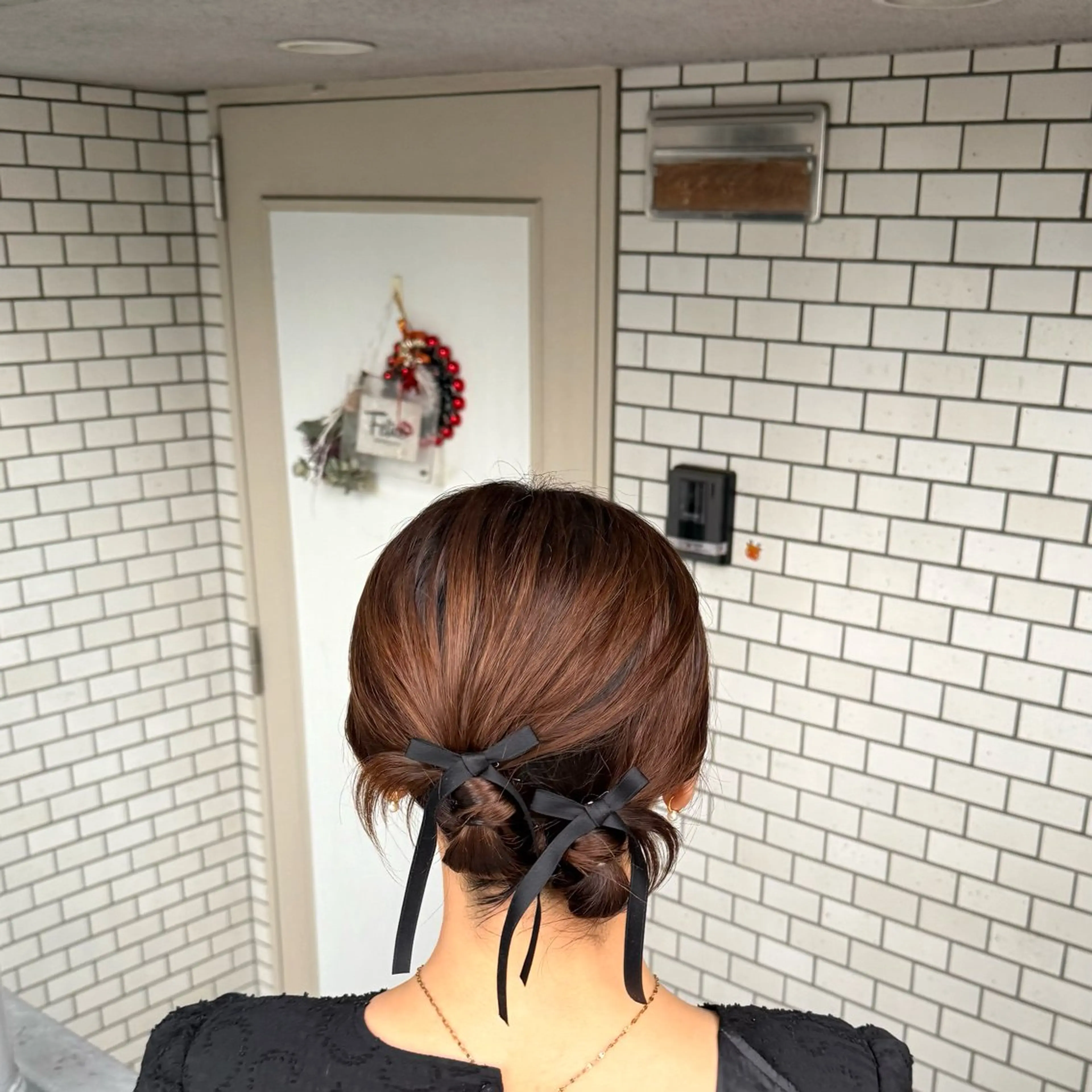 ミディアム ヘアアレンジ 成人式 ハーフアップ 結婚式・ブライダル 卒業式のヘアスタイル ヘアセット 褒められヘアメイク /‎ボブ女子🐶みおのその他イメージ