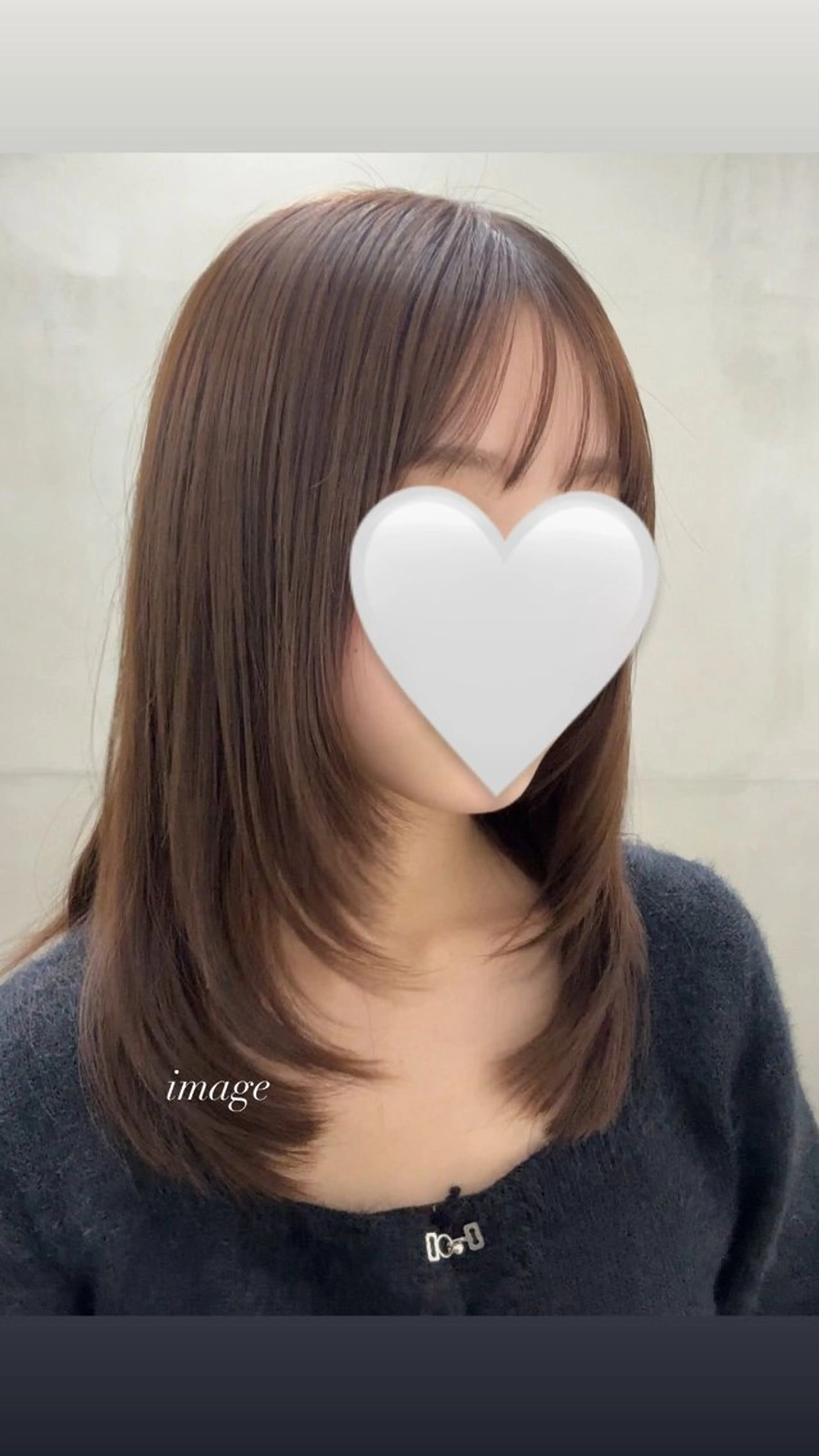 セミロング 顔まわりレイヤー 顔周りカット レイヤーカット カット ワンホン韓国風レイヤ ー/表参道/みづきのヘアスタイル