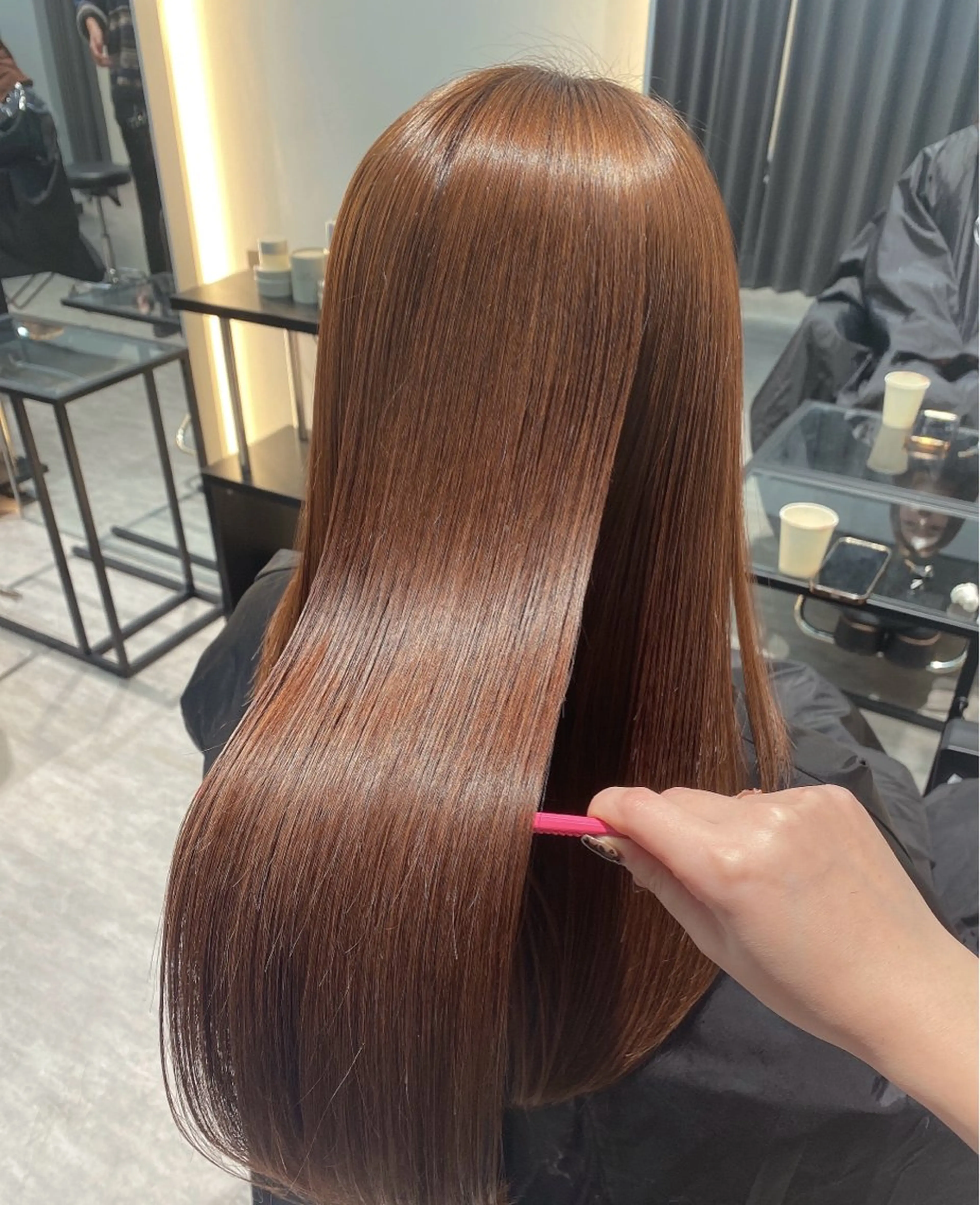 ロング 髪質改善 トリートメント 上村 恵里佳のヘアスタイル