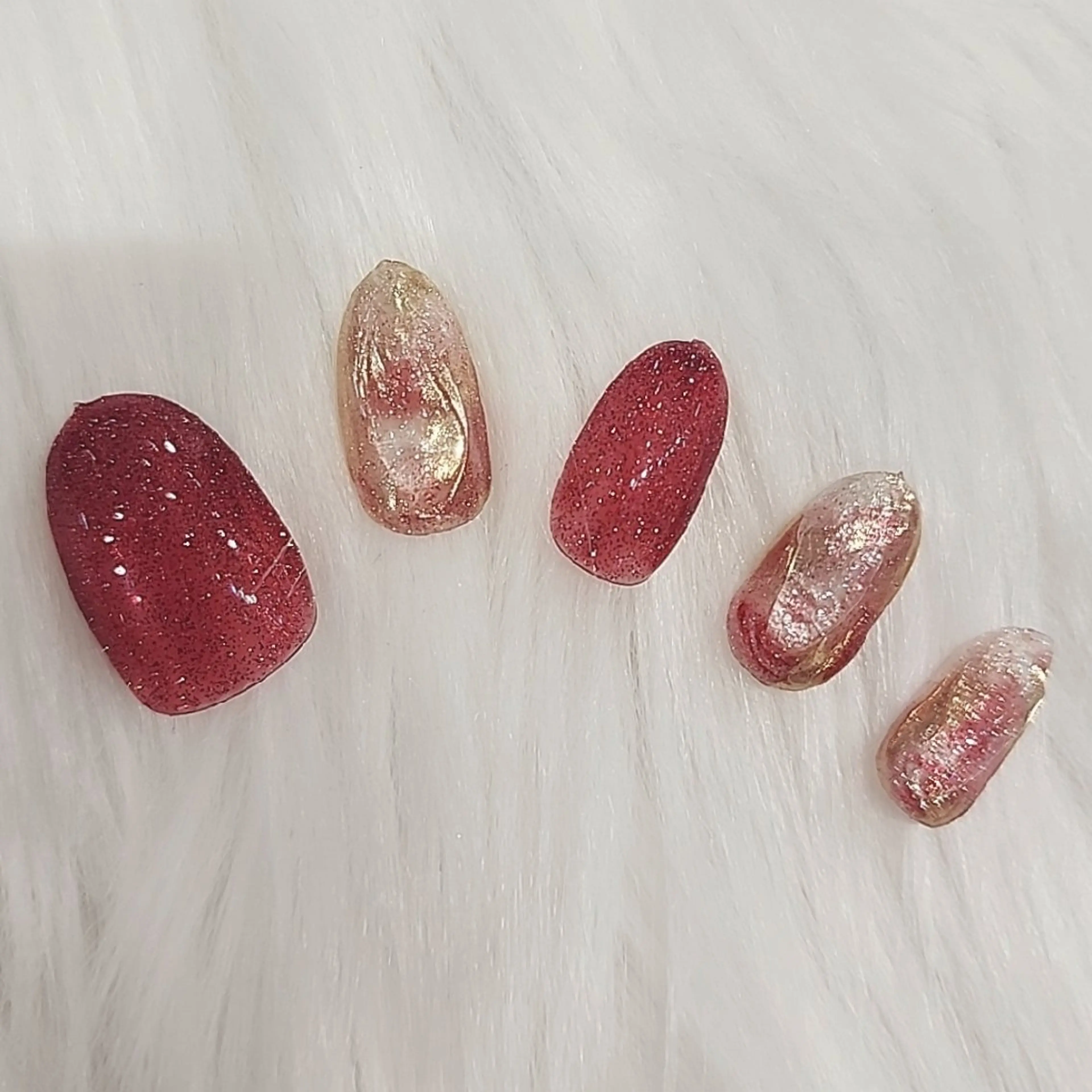 ネイル ハンドネイル 💙🤍Tiary M🤍💙のネイルデザイン