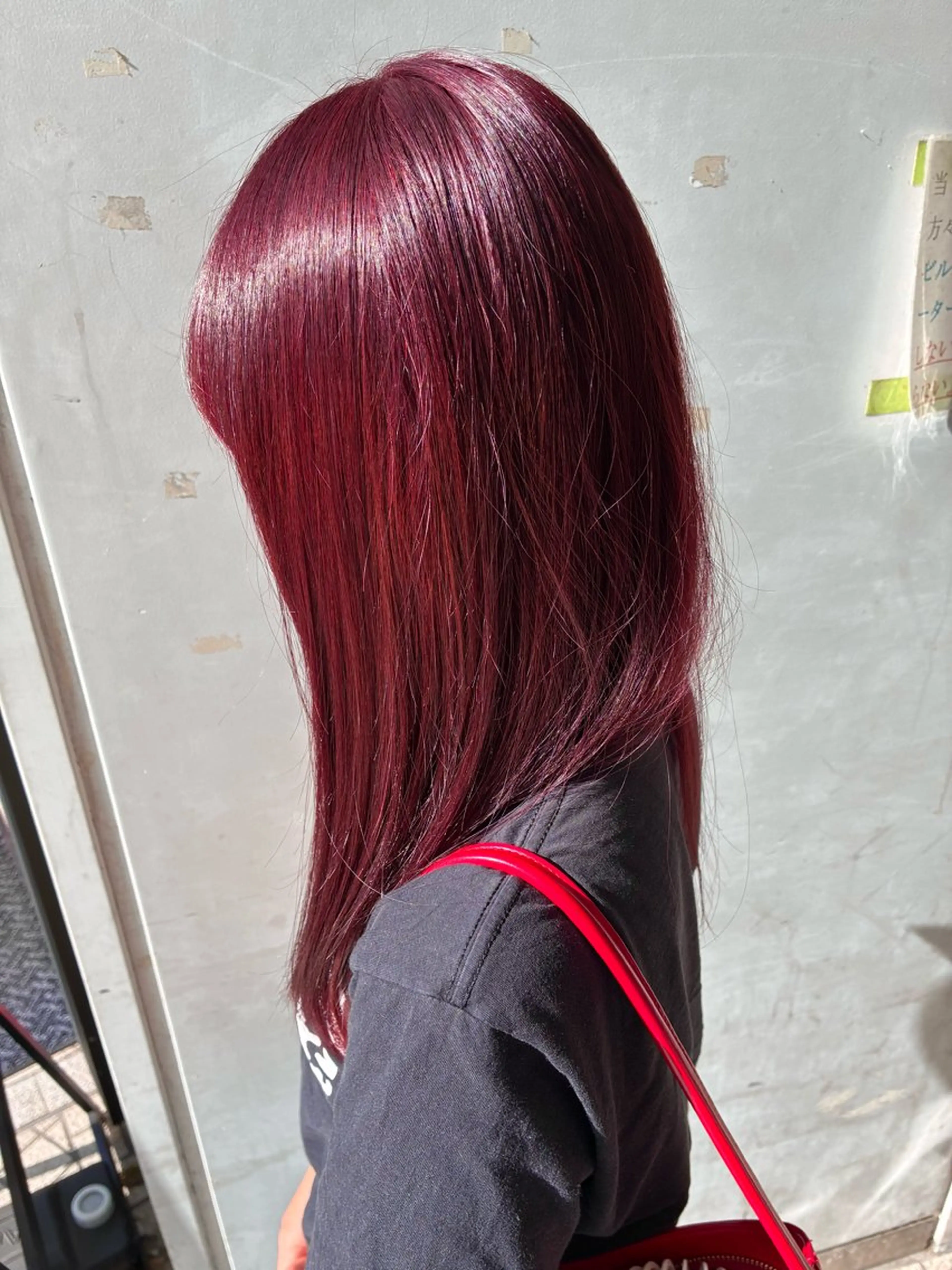 カラー ブリーチ ダブルカラー ブリーチなしカラー レッドカラー 中村 碧のヘアスタイル