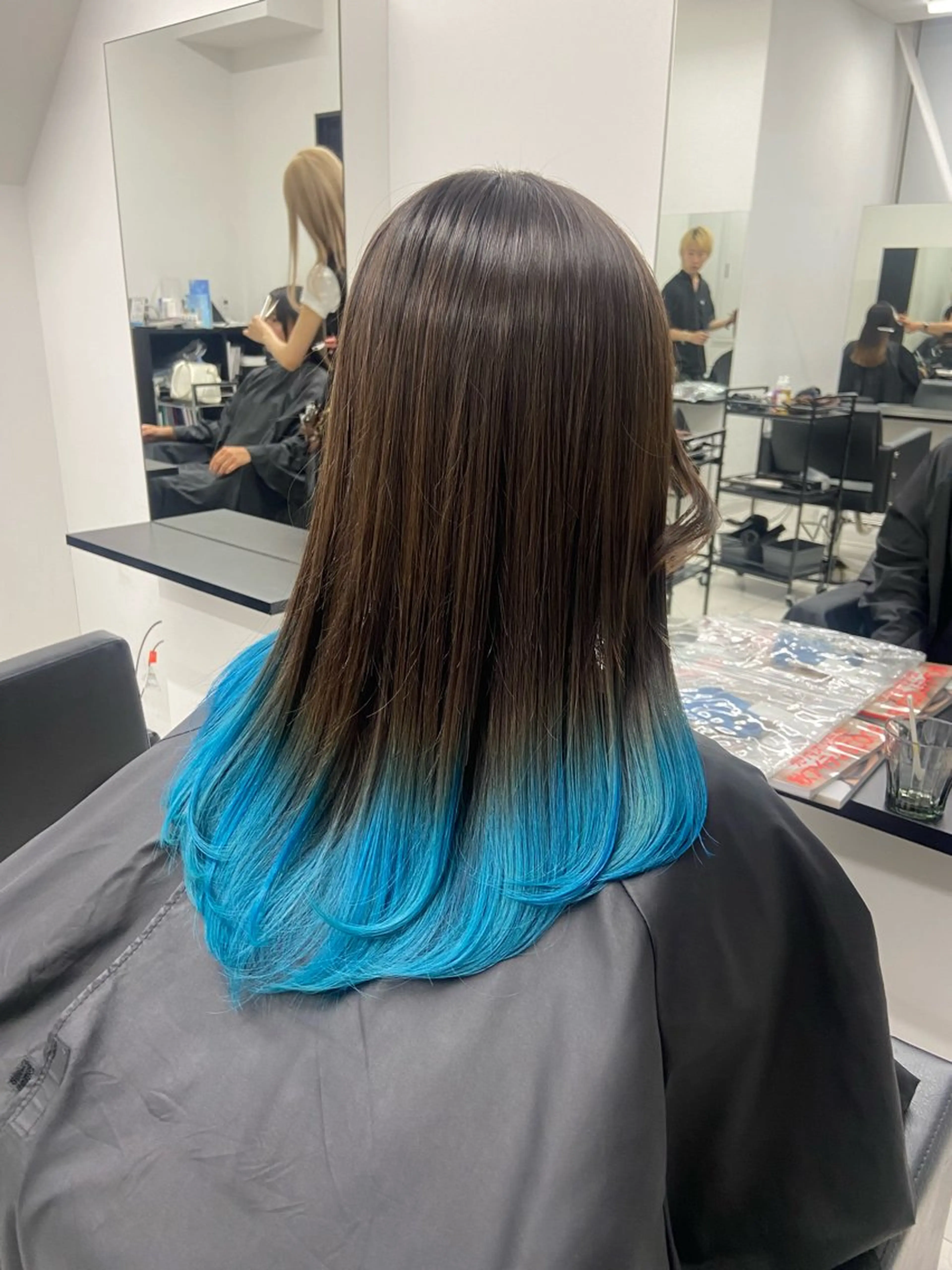 セミロング ヘアカラー トリートメント 韓国レイヤー/ヘア カラー🎀ayamiのヘアスタイル