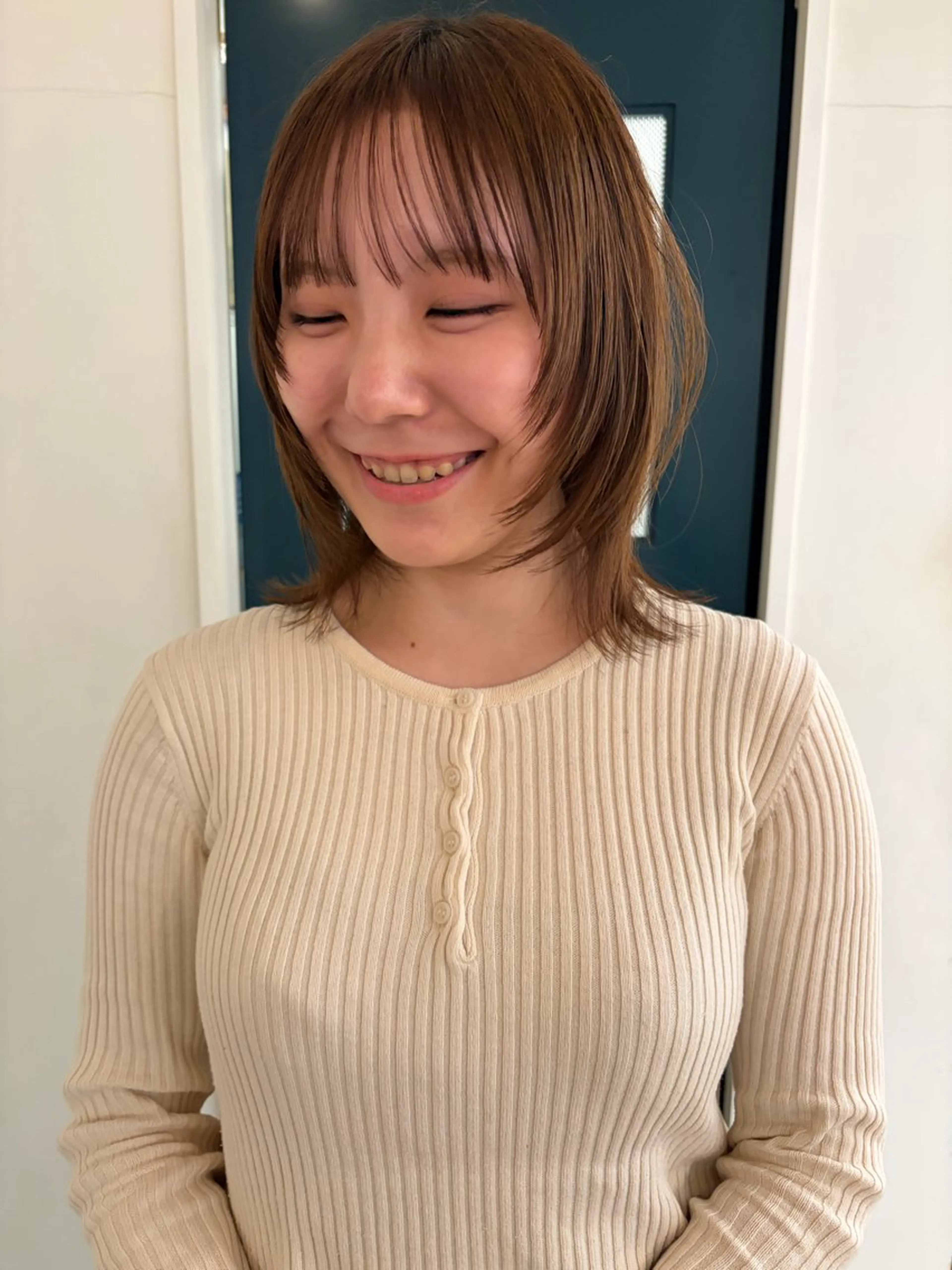 ミディアム YUUKI/ウルフ .ボブパーマのヘアスタイル