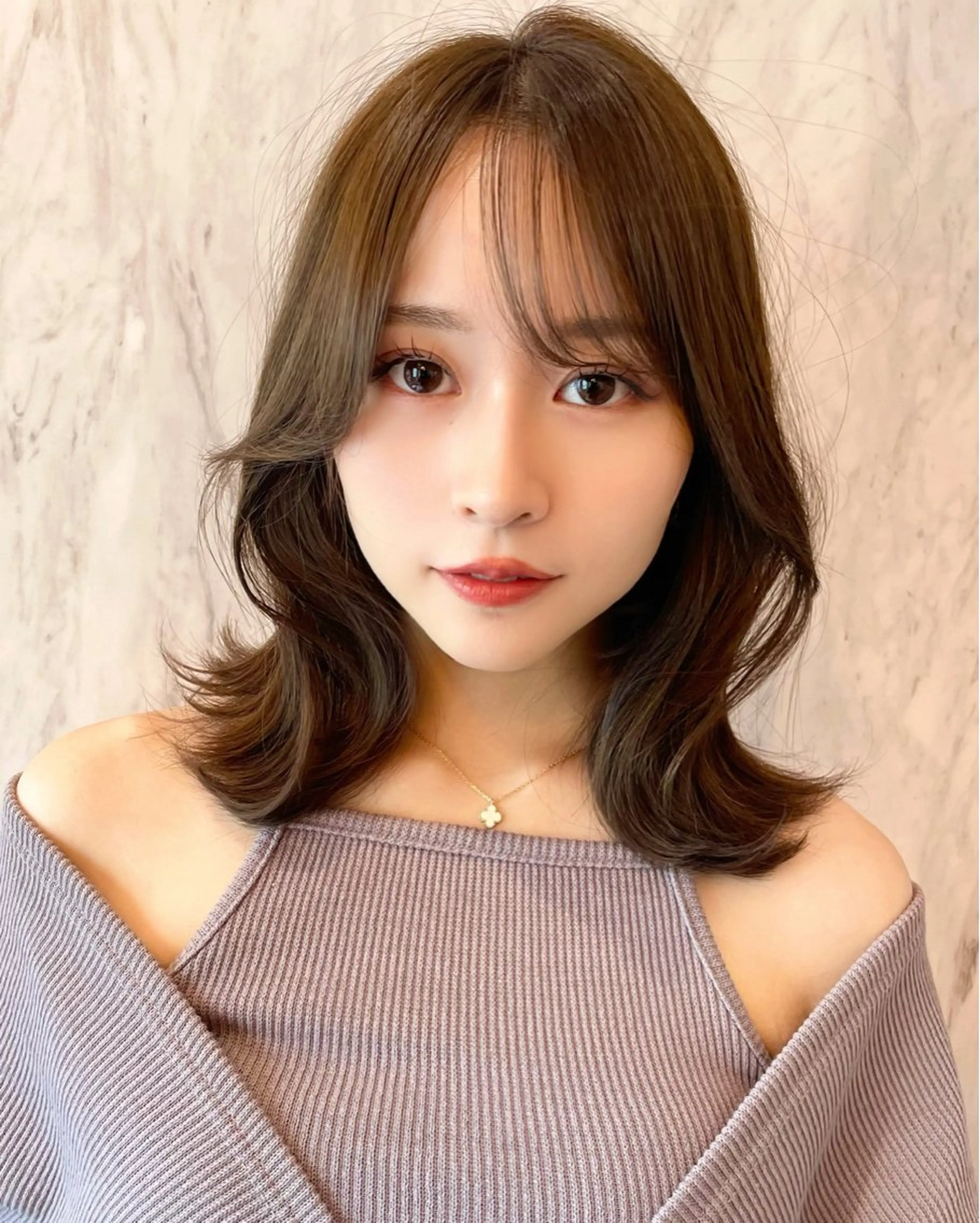 ミディアム カラー 韓国ヘア🤍顔周り/ 髪質改善✨/林遼一郎のヘアスタイル