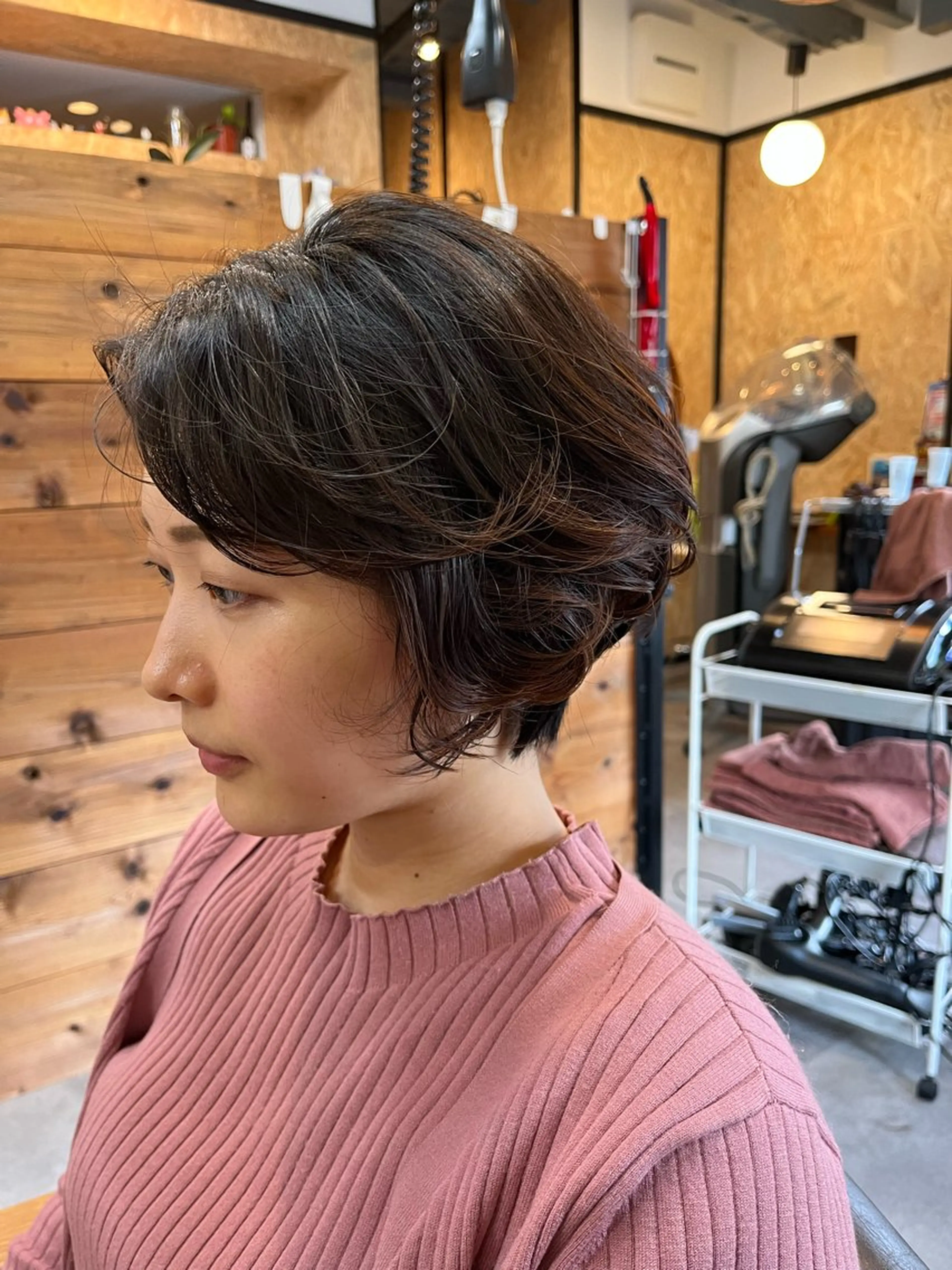 ショート パーマ デジタルパーマ 庄内＊三国baron ANJUのヘアスタイル