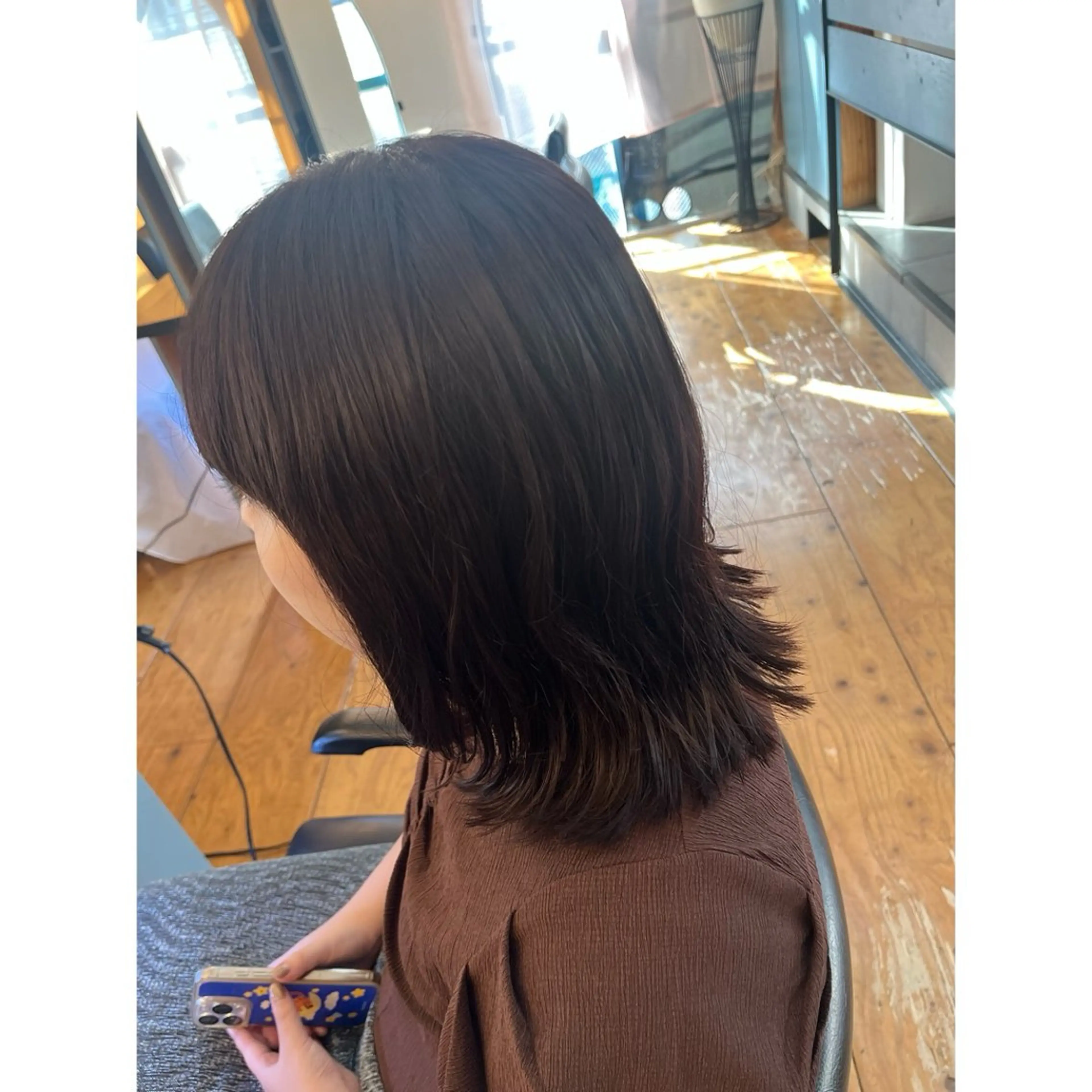 ミディアム カラー ヘアカラー トリートメント Lagom(ラゴム) なかだのヘアスタイル