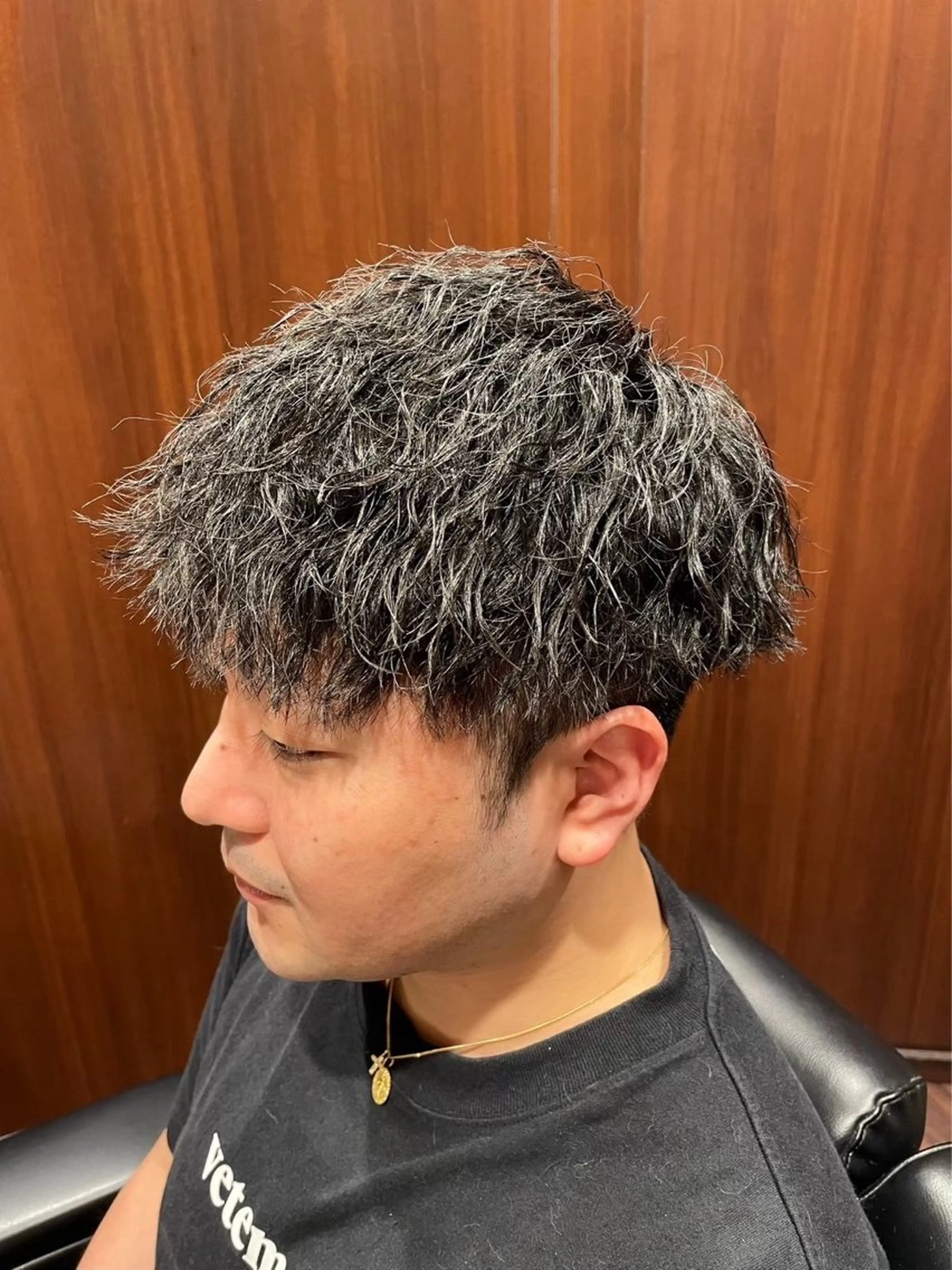 ショート パーマ メンズ 柴田 嘉文のヘアスタイル