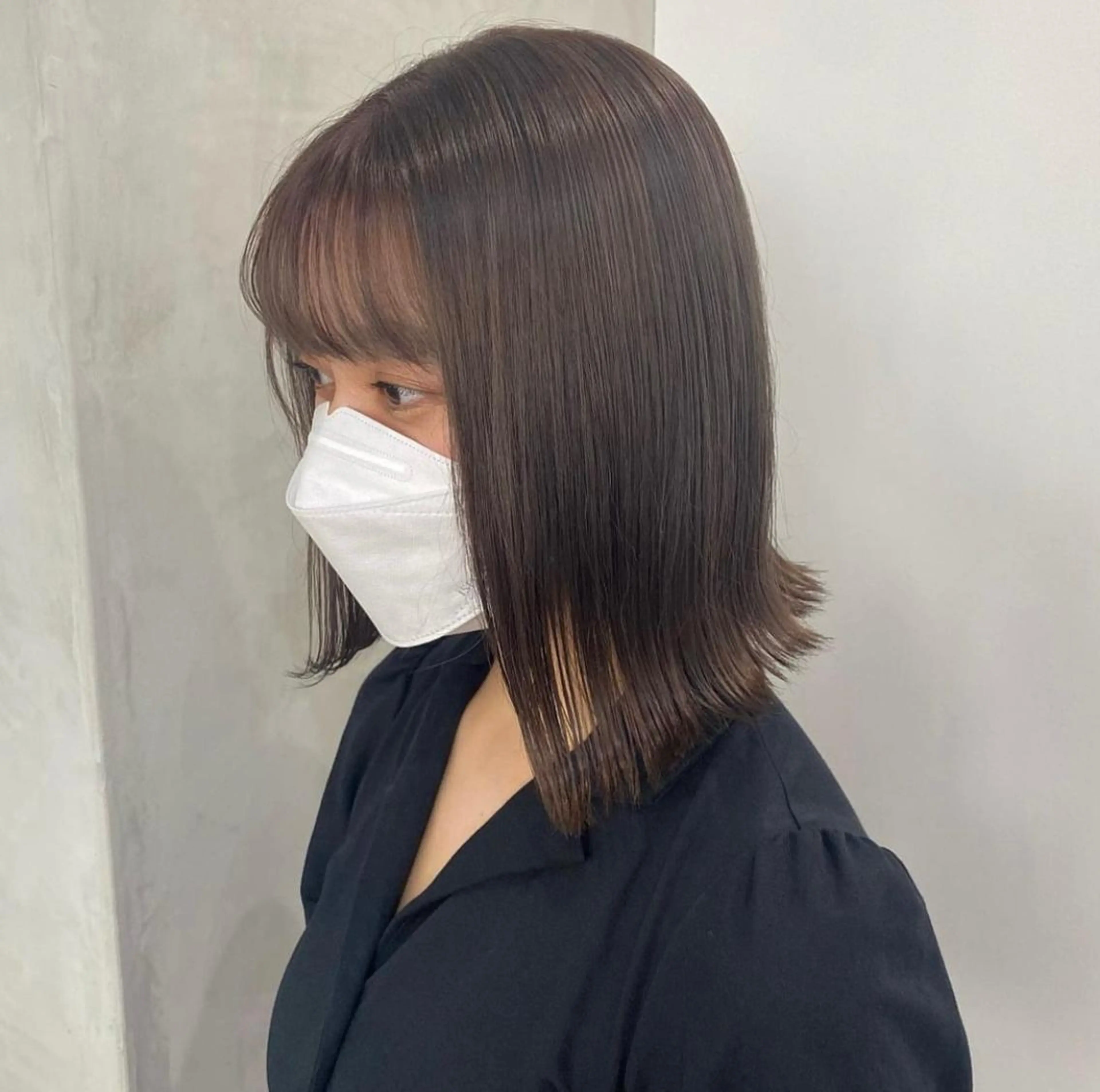 ミディアム カラー カット ヘアカラー トリートメント otoha✳︎ くすみカラーのヘアスタイル