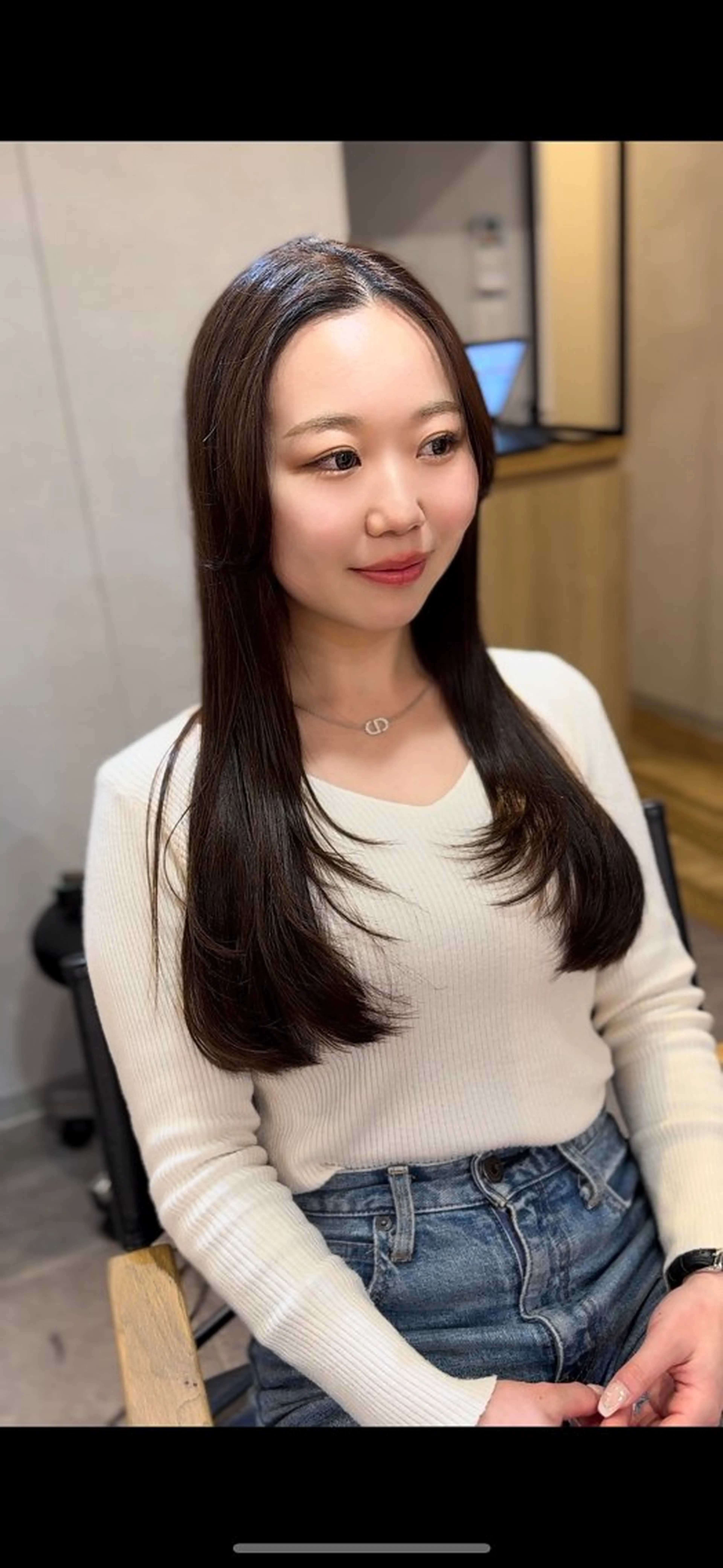 ロング ボブ 髪質改善 レイヤーカット 似合わせカット 縮毛矯正 吉祥寺プルエクステ 🌟Hiraiのヘアスタイル