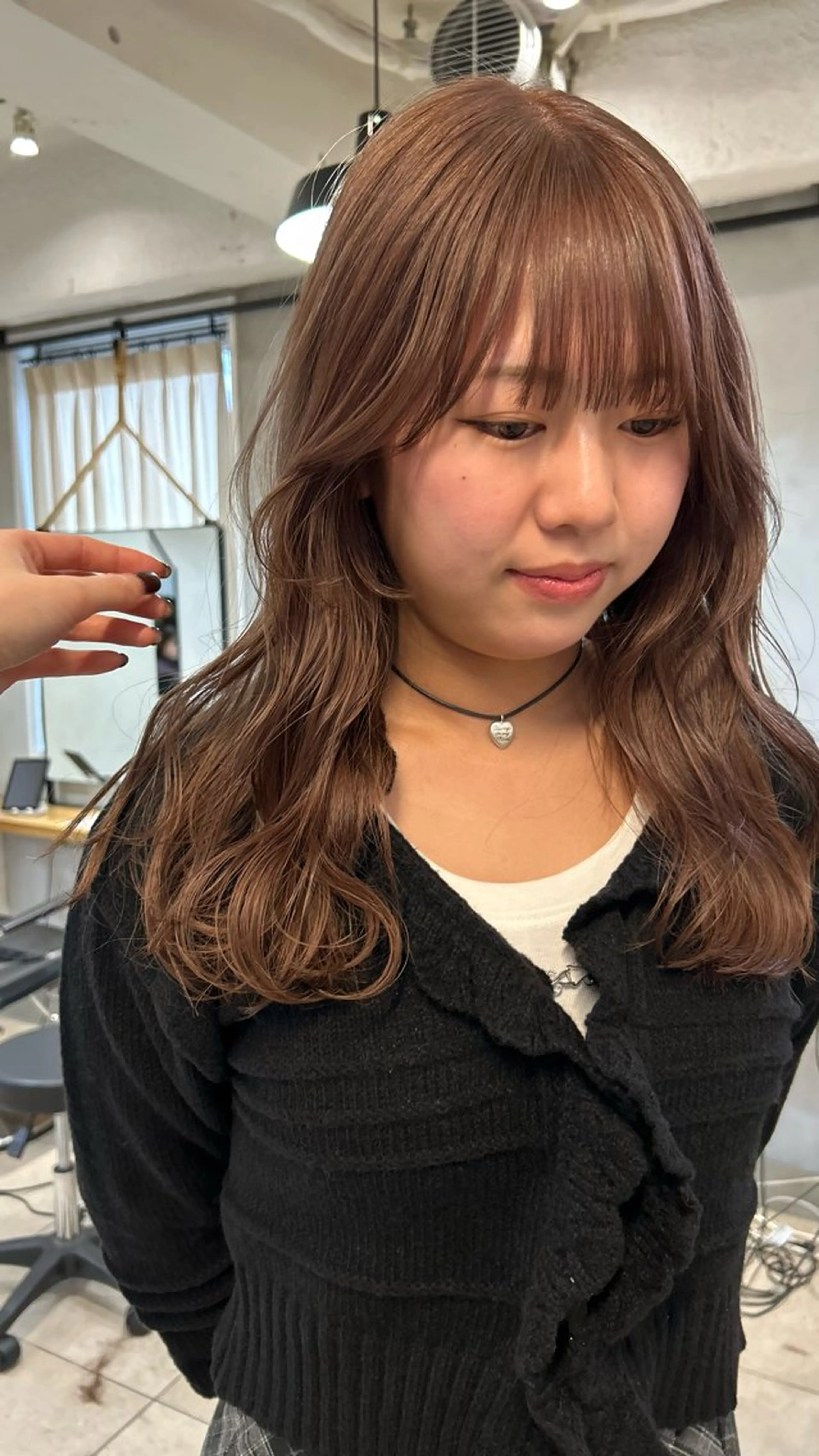 セミロング カラー カット ヘアカラー じゅわっと暖色カラー 🍊Moemiのヘアスタイル