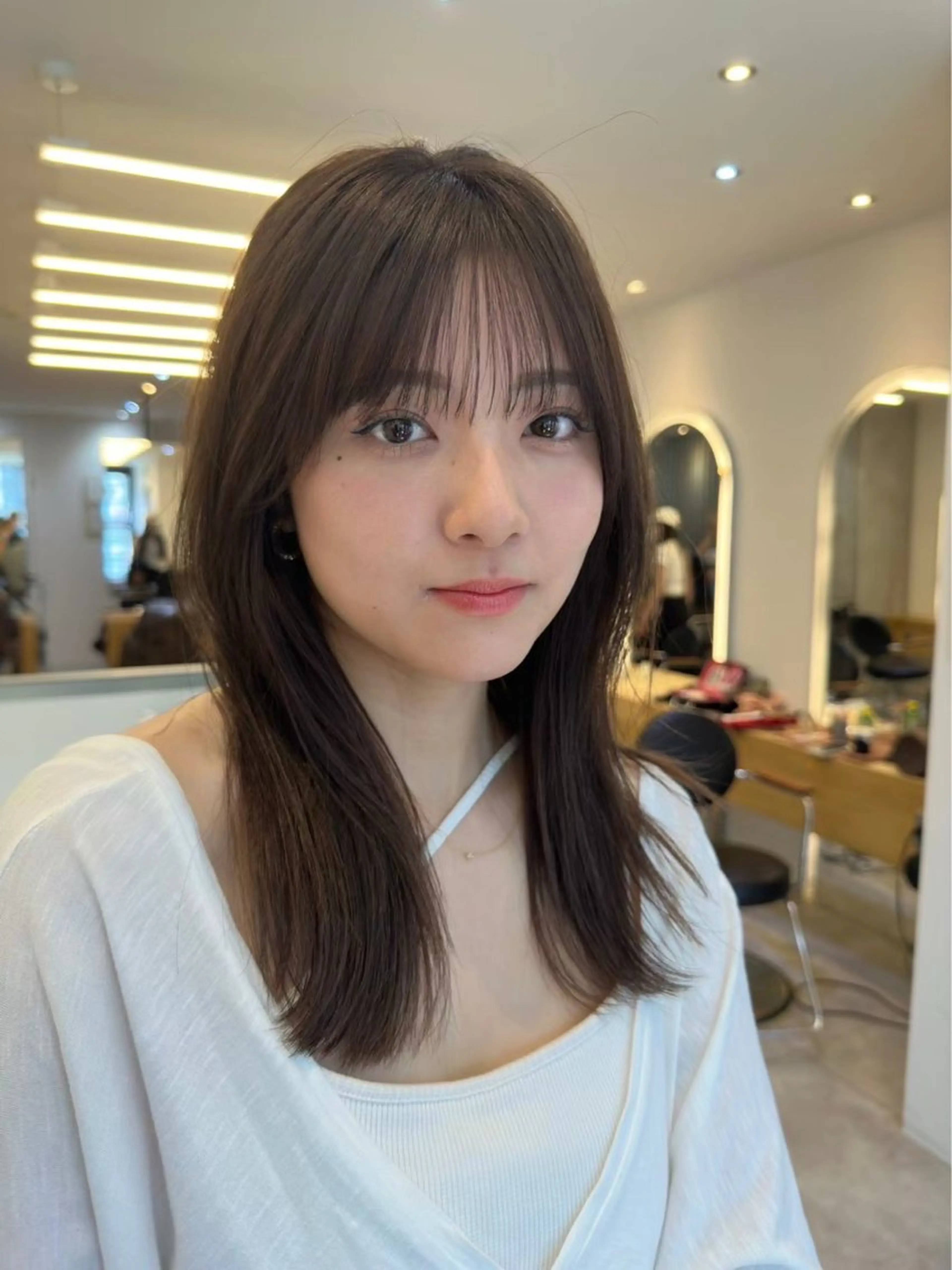 セミロング カラー カット ヘアカラー トリートメント 🪞個室サロン/韓国 艶髪/keito🪞のヘアスタイル
