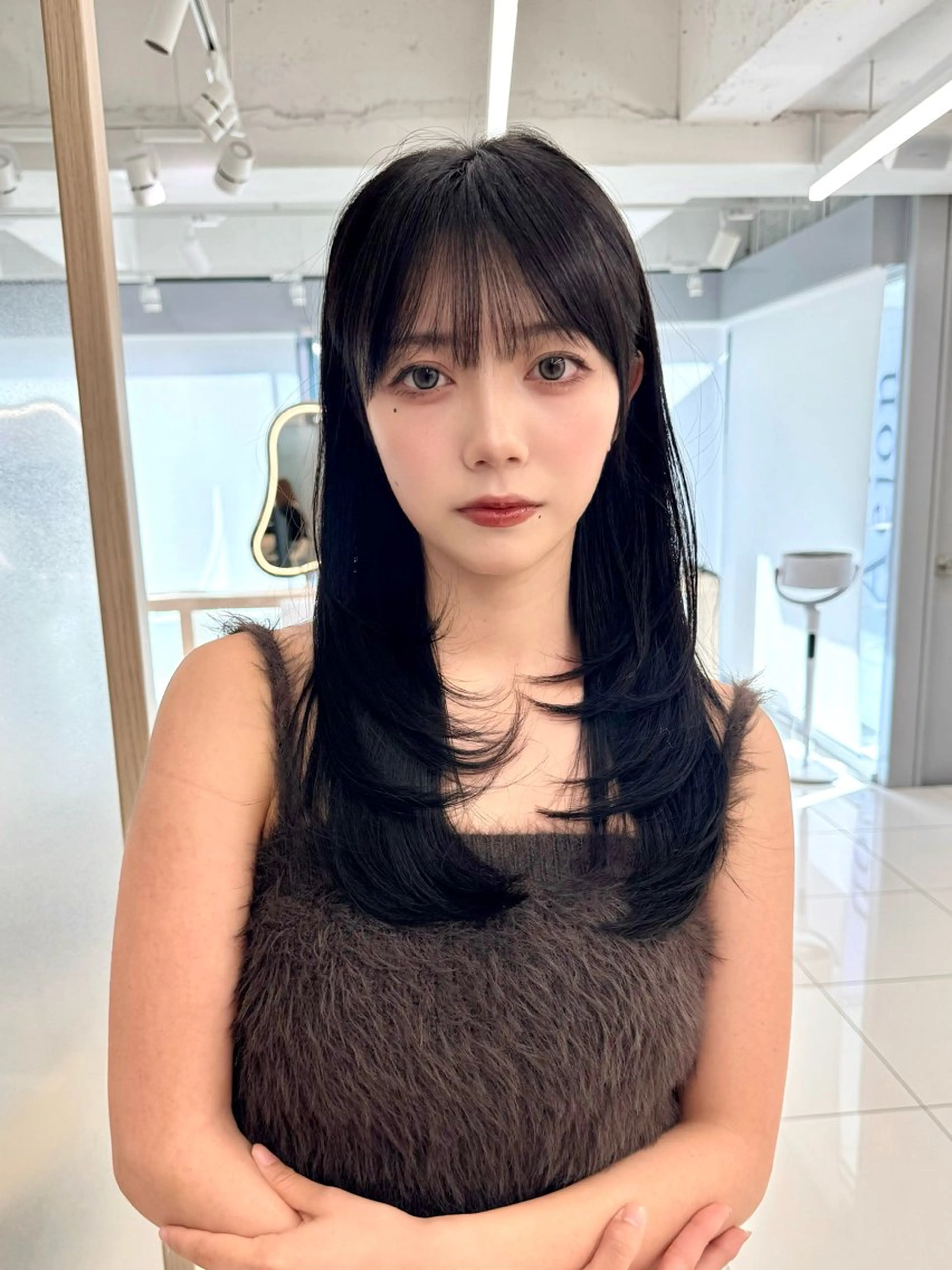 ロング レイヤー/韓国/ 顔周り/しんやのヘアスタイル