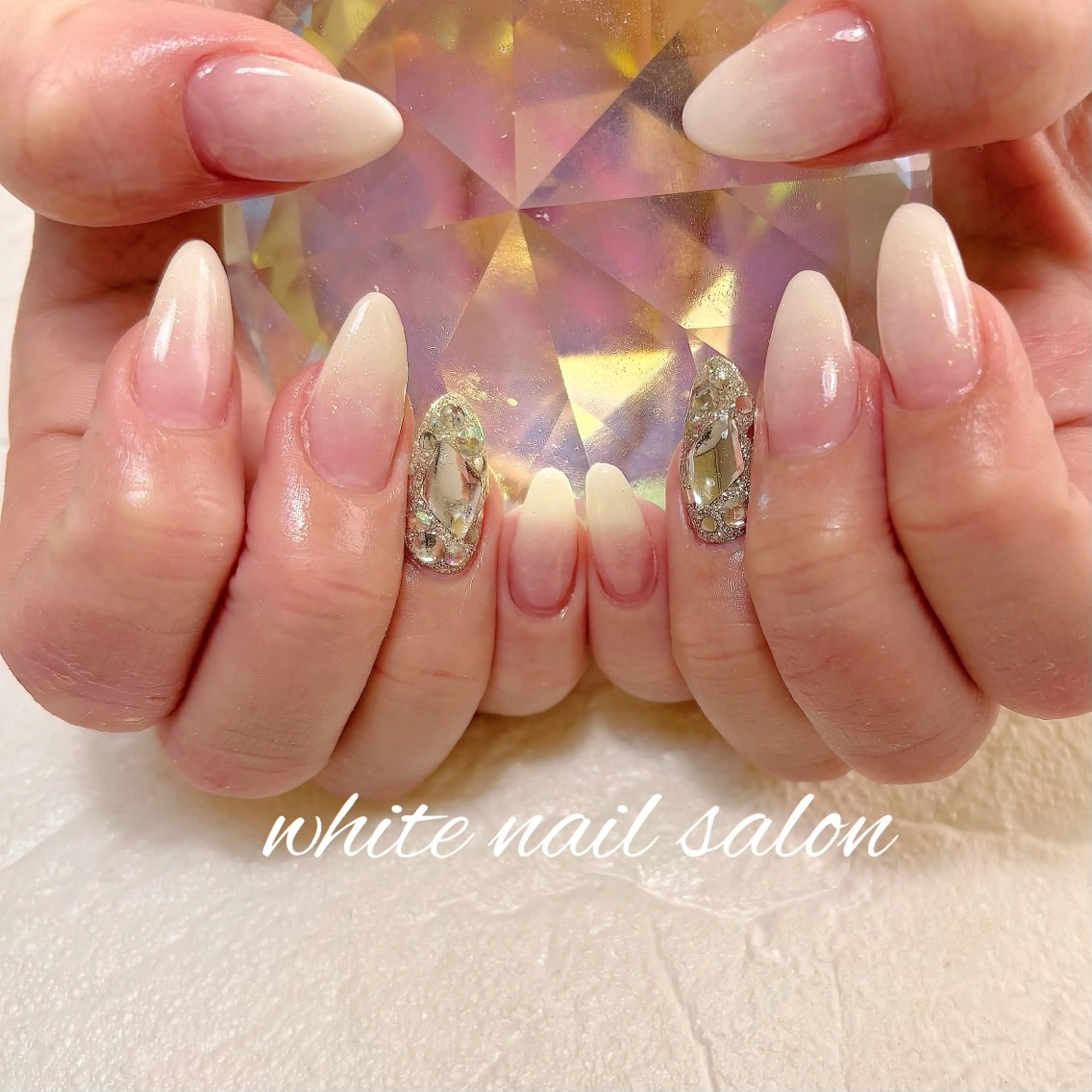 ネイル フットネイル ラメ(グリッター) 持ち込み ハンドネイル white nail salonのネイルデザイン
