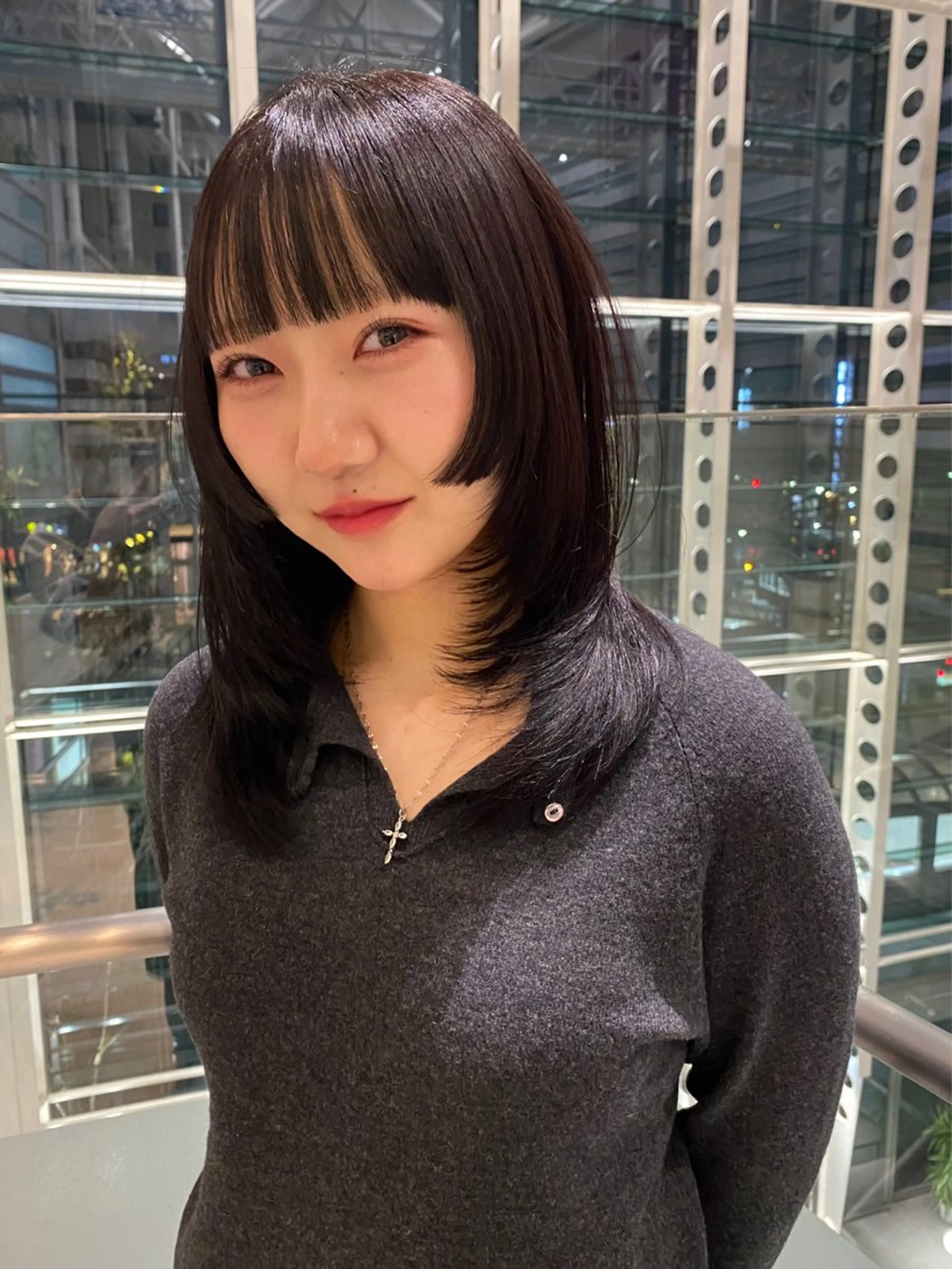 ミディアム カラー 透明感カラー カット ヘアカラー トリートメント mai / linoah˚✧のヘアスタイル