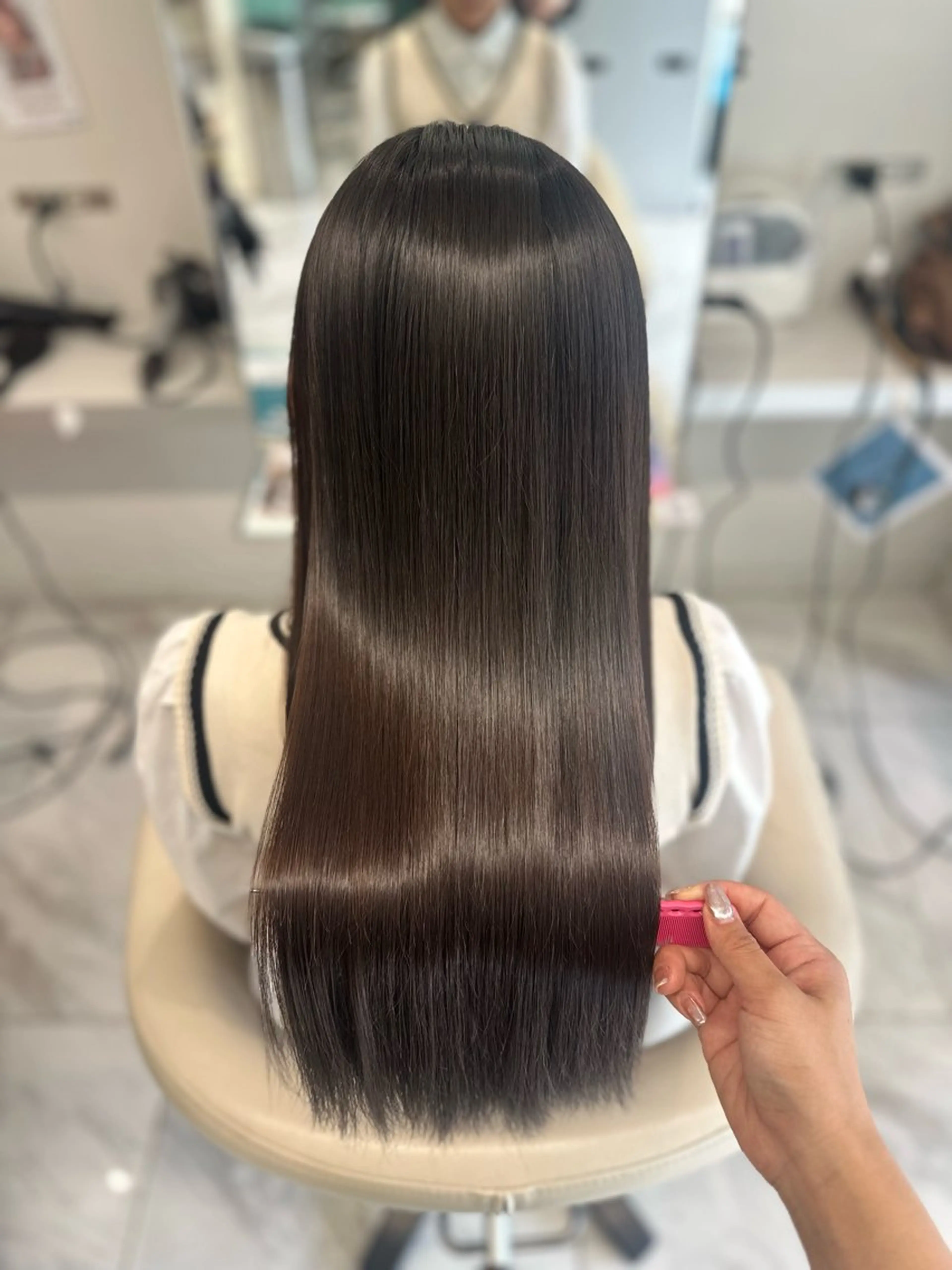 ロング パーマ 縮毛矯正 LeeHorie MIUのヘアスタイル