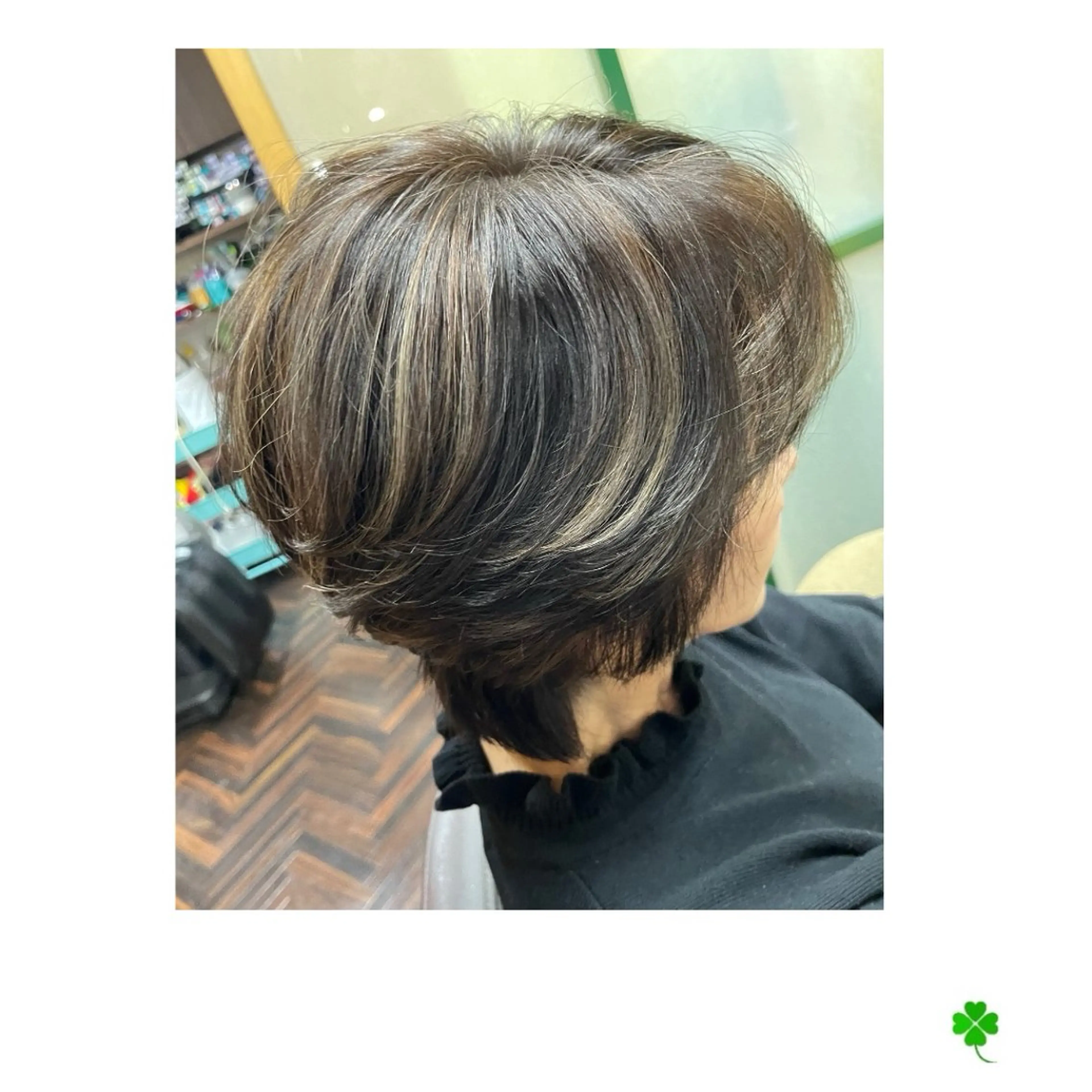 ショート ハイライト katae sayoriのヘアスタイル