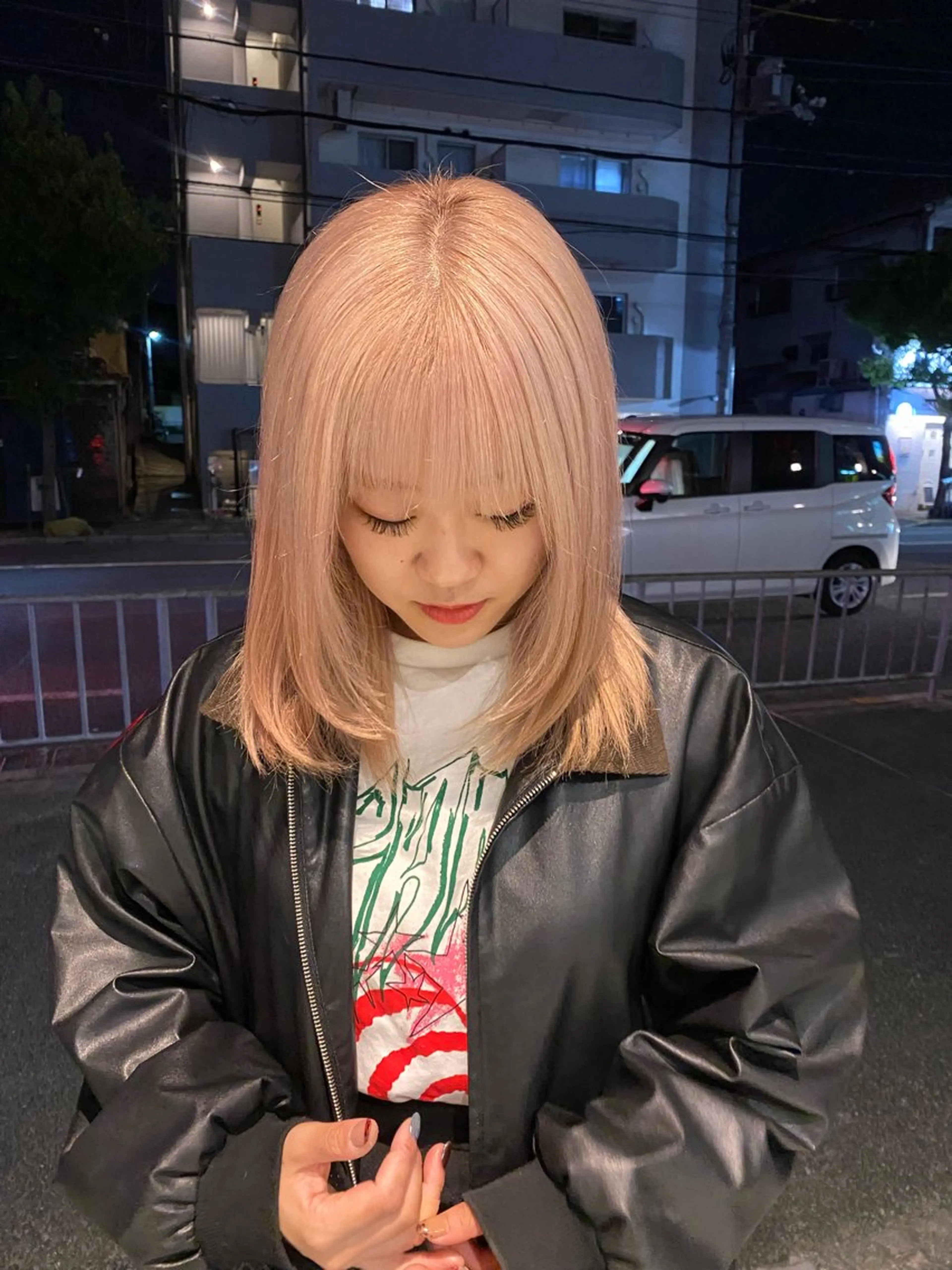 セミロング カラー カット ヘアカラー レイヤーカット/ ダブルカラー/櫻井のヘアスタイル