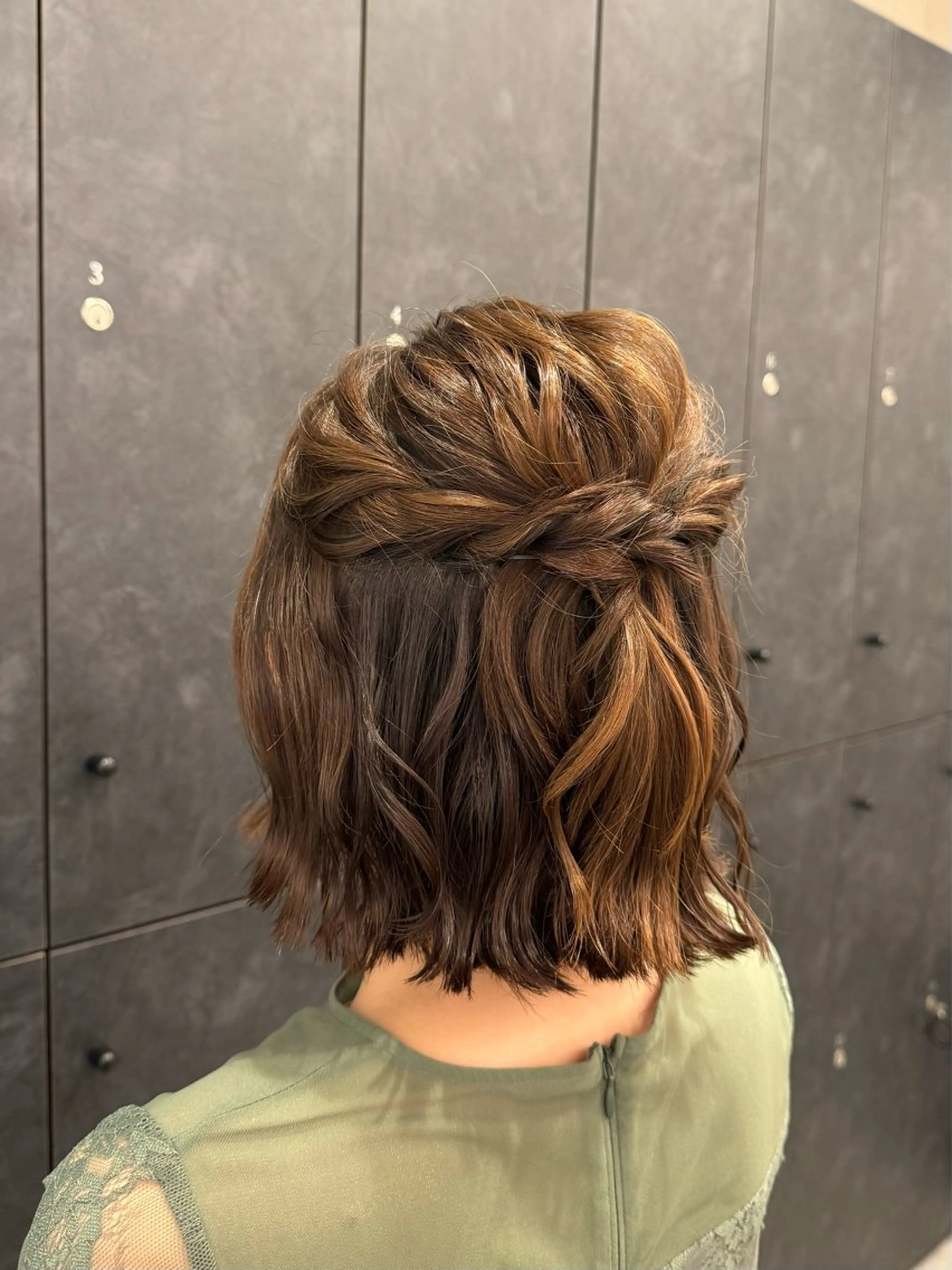 ショート ボブ ヘアセット 藤原 凜香のヘアスタイル