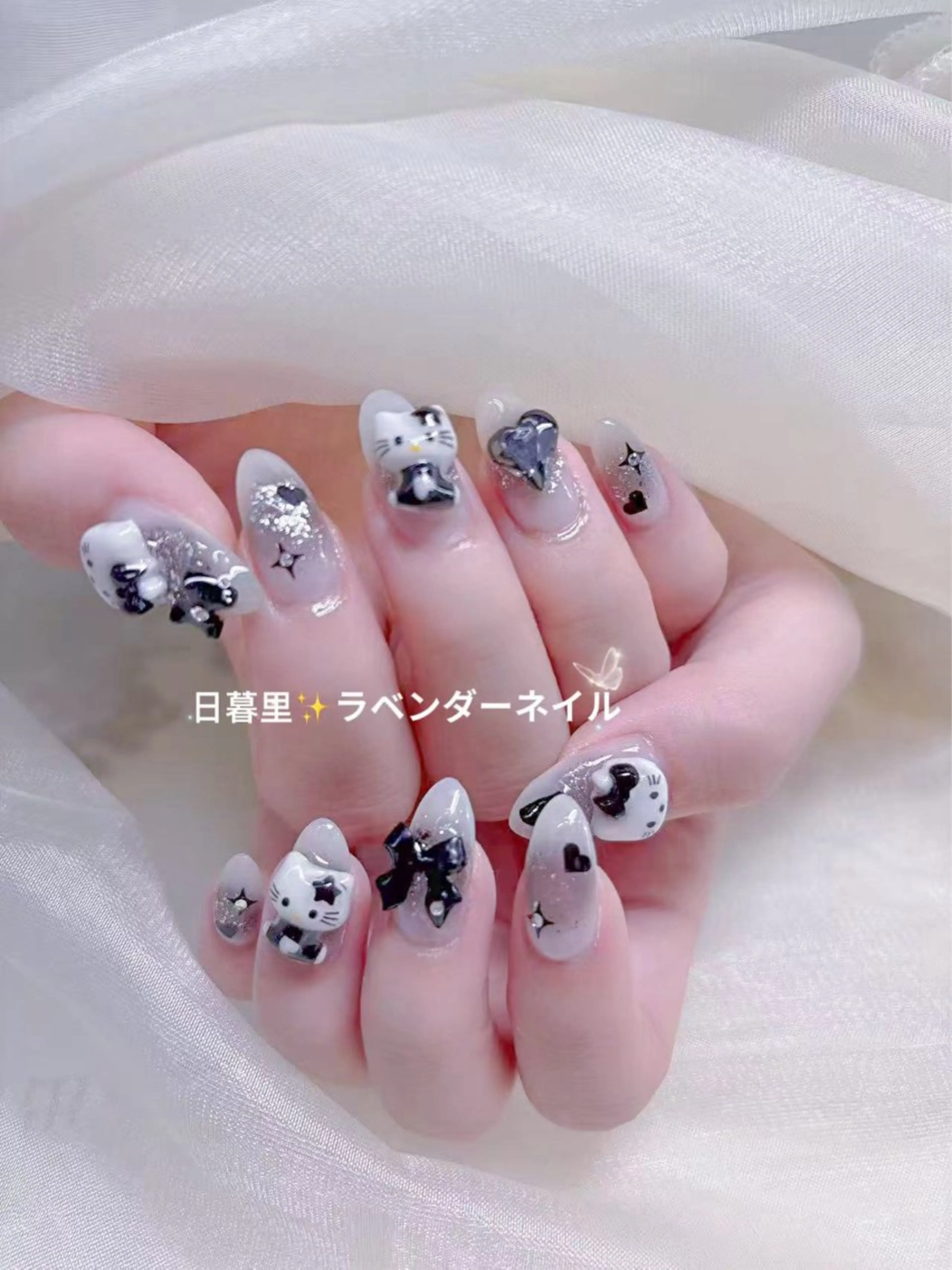 ネイル ハンドネイル ラベンダー💖日暮里 ルル💖ネイルのネイルデザイン