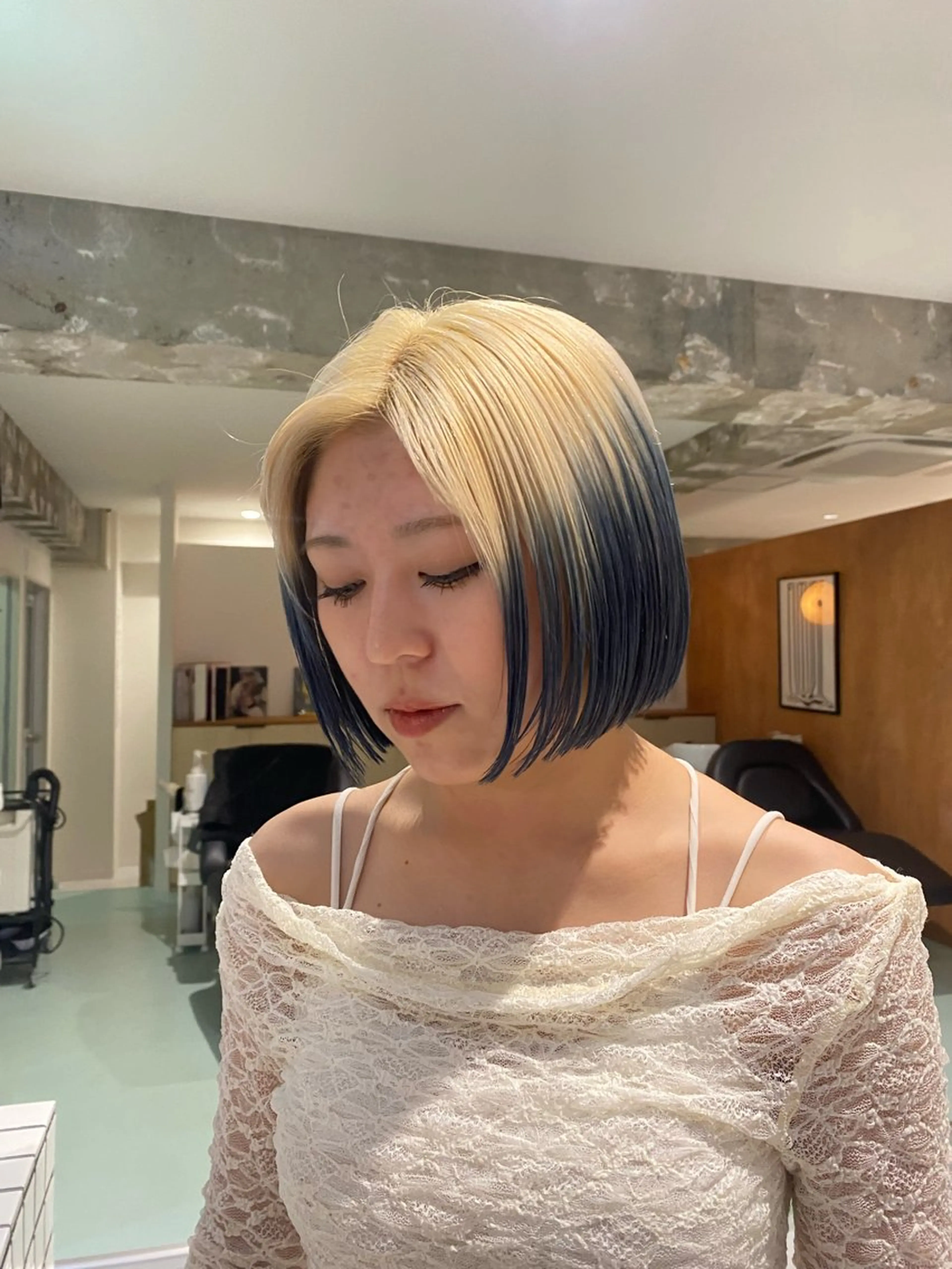 ミディアム カラー hair salon 束sok所属・ナホ/ハイトーン/ ブリーチ/ヘッドスパのヘアスタイル