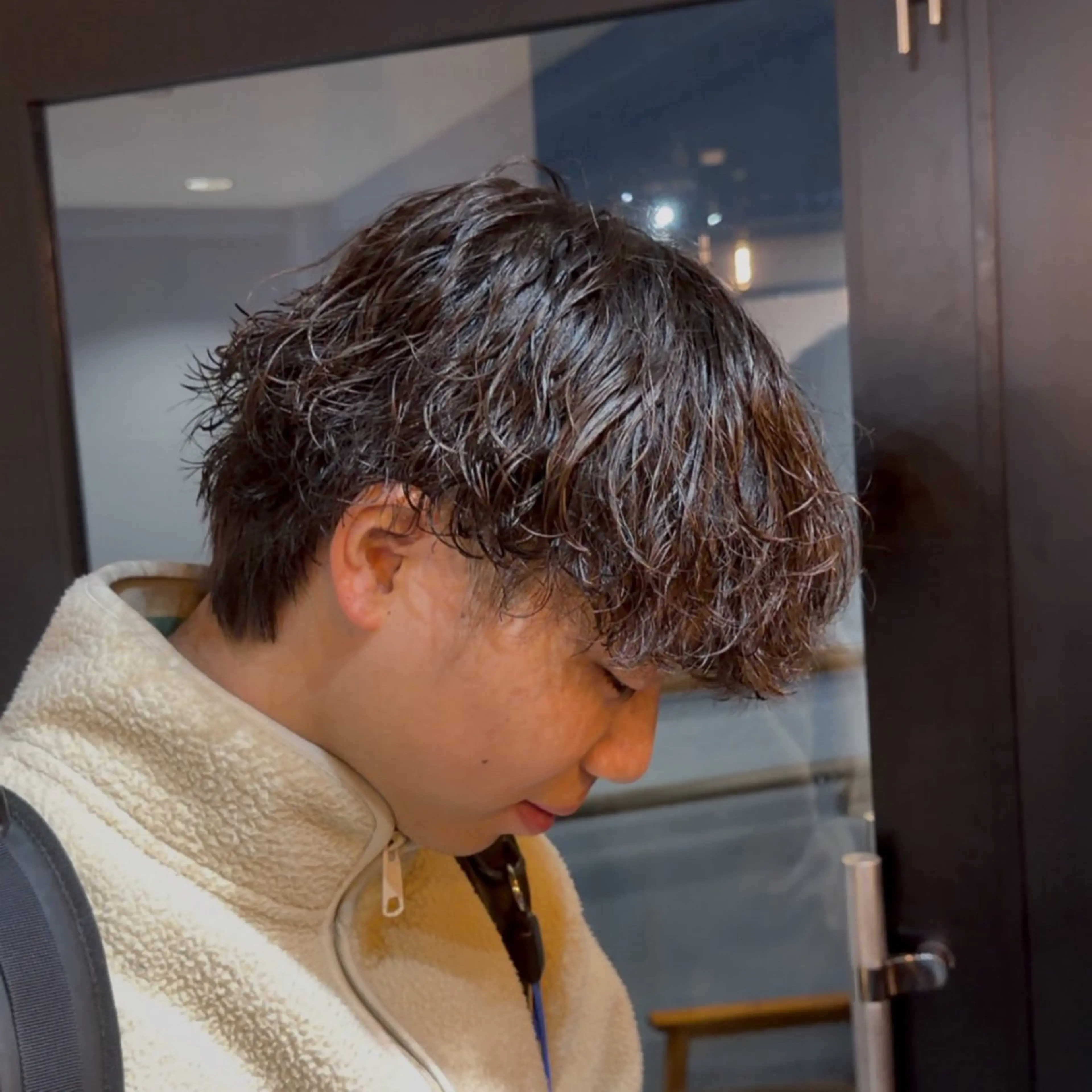 【✨️流行りのモテヘア✨️】メンズカット＋シャドウパーマ　初パーマにもおすすめ⭕️の写真