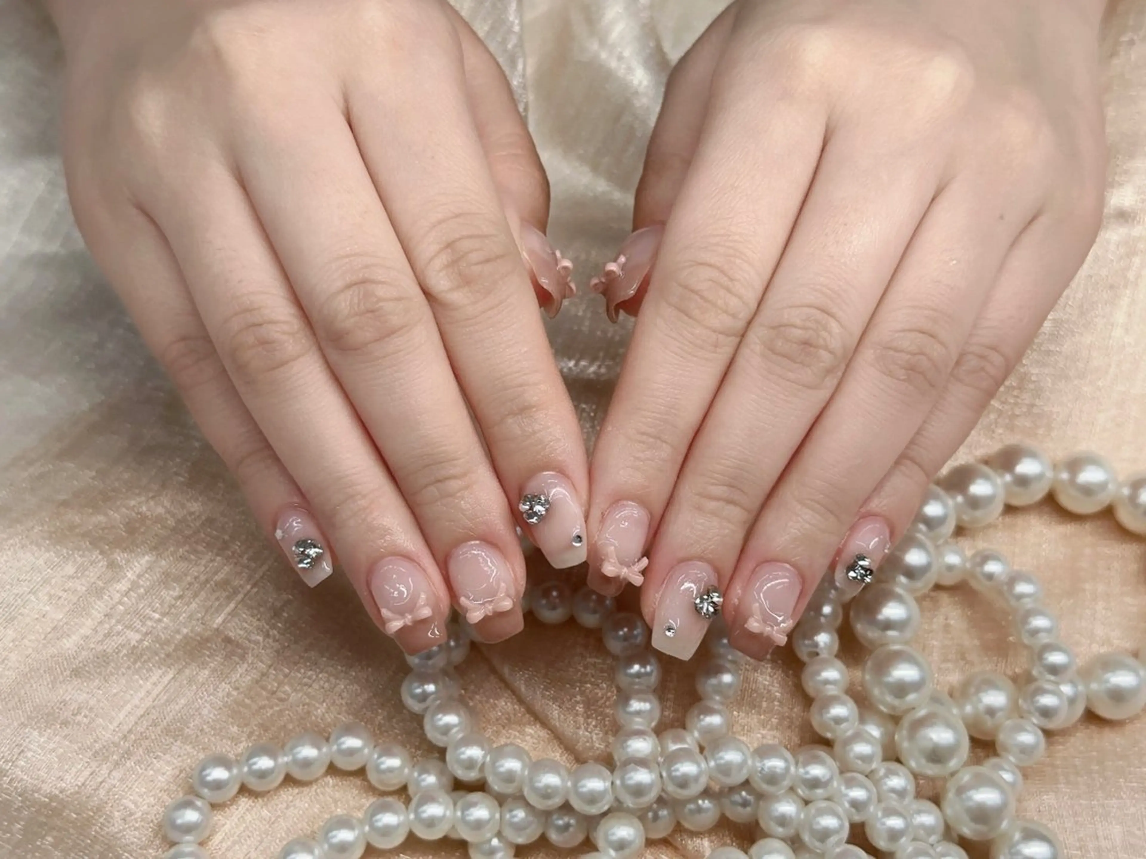 ネイル ハンドネイル ☁️Minmin Tsuki💙🩵のネイルデザイン