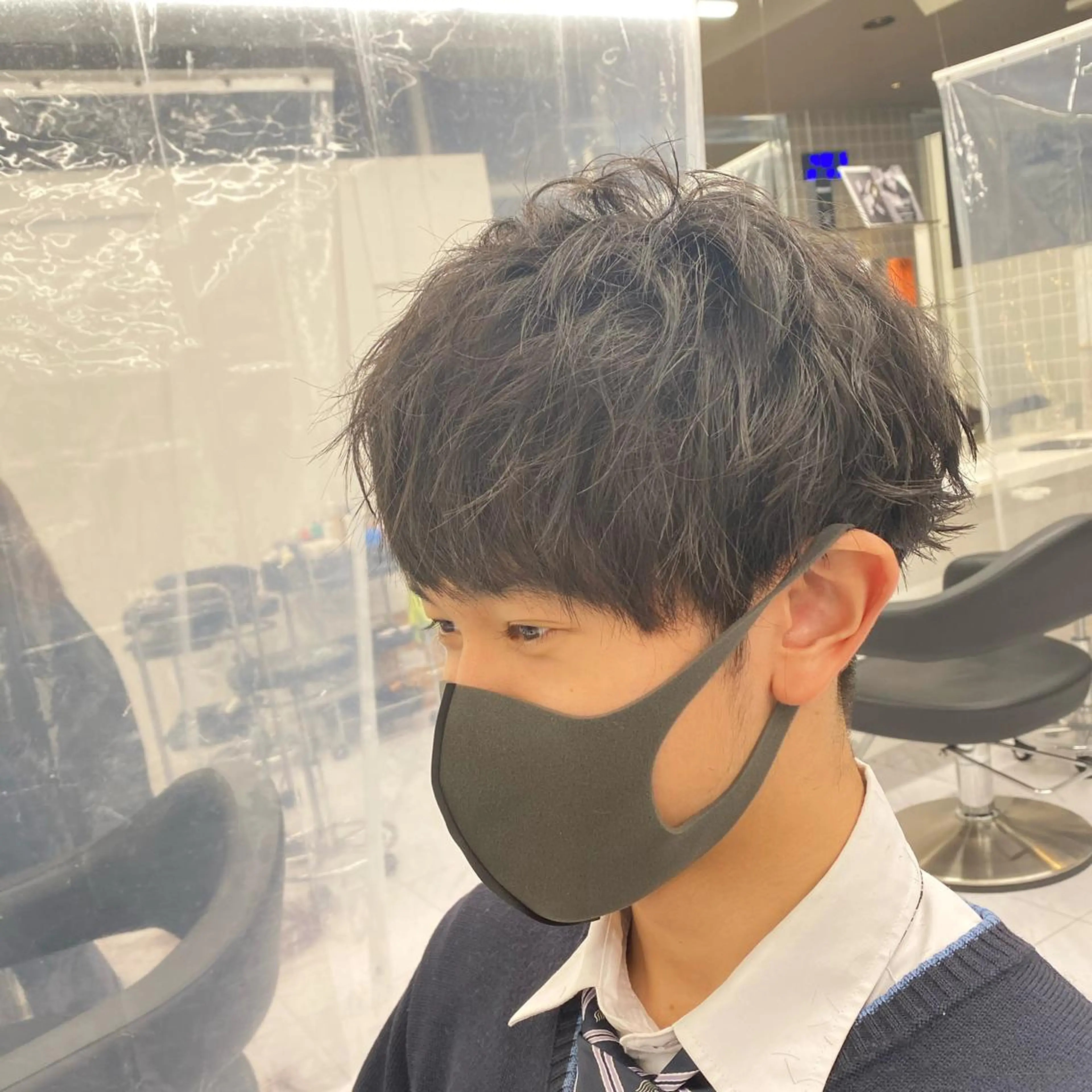 セミロング パーマ ヘアアレンジ メンズ メンズ特化 水口湧太のヘアスタイル