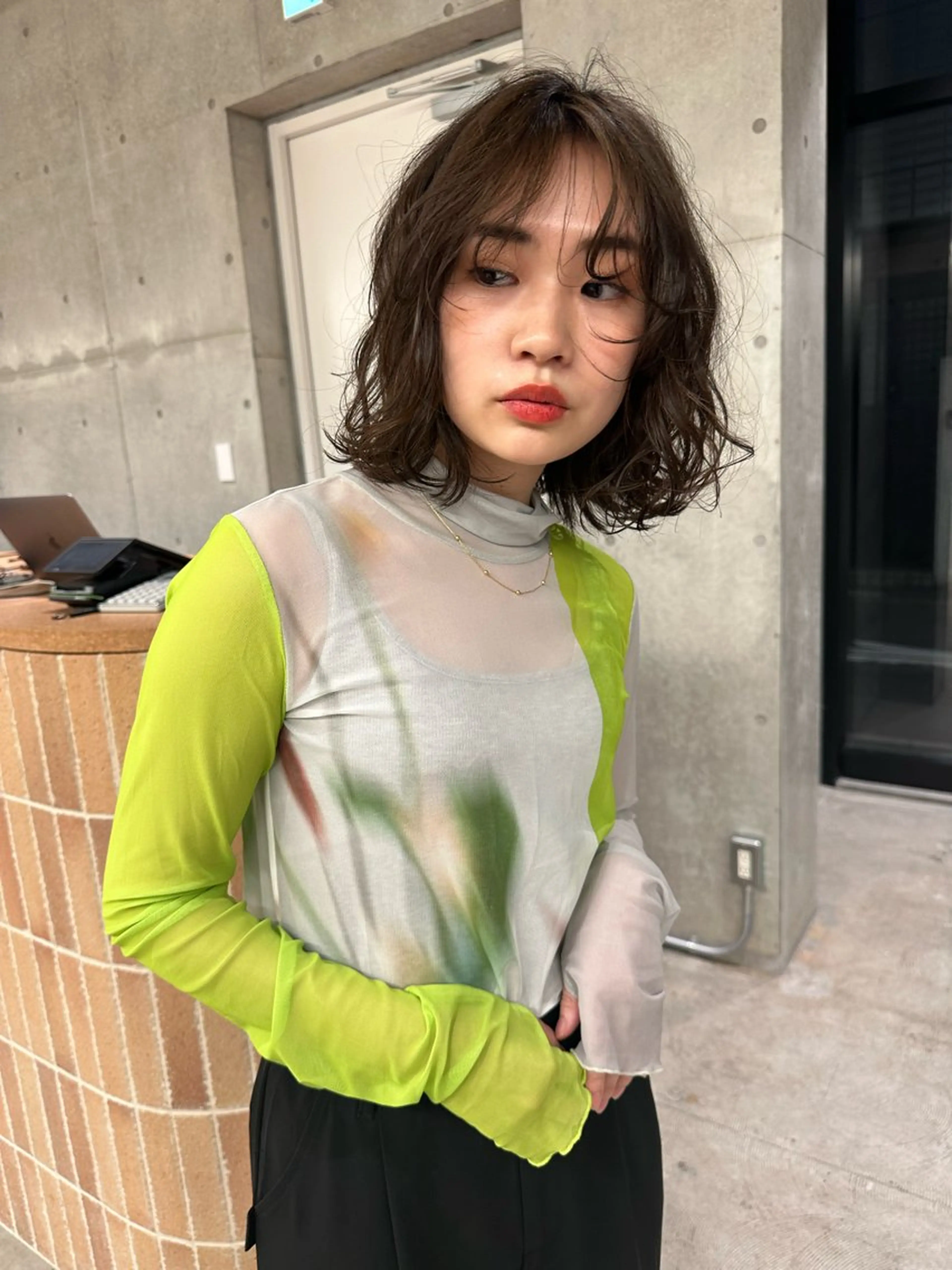 ミディアム パーマ カット パーマ お悩み解決パーマ hana🩰のヘアスタイル