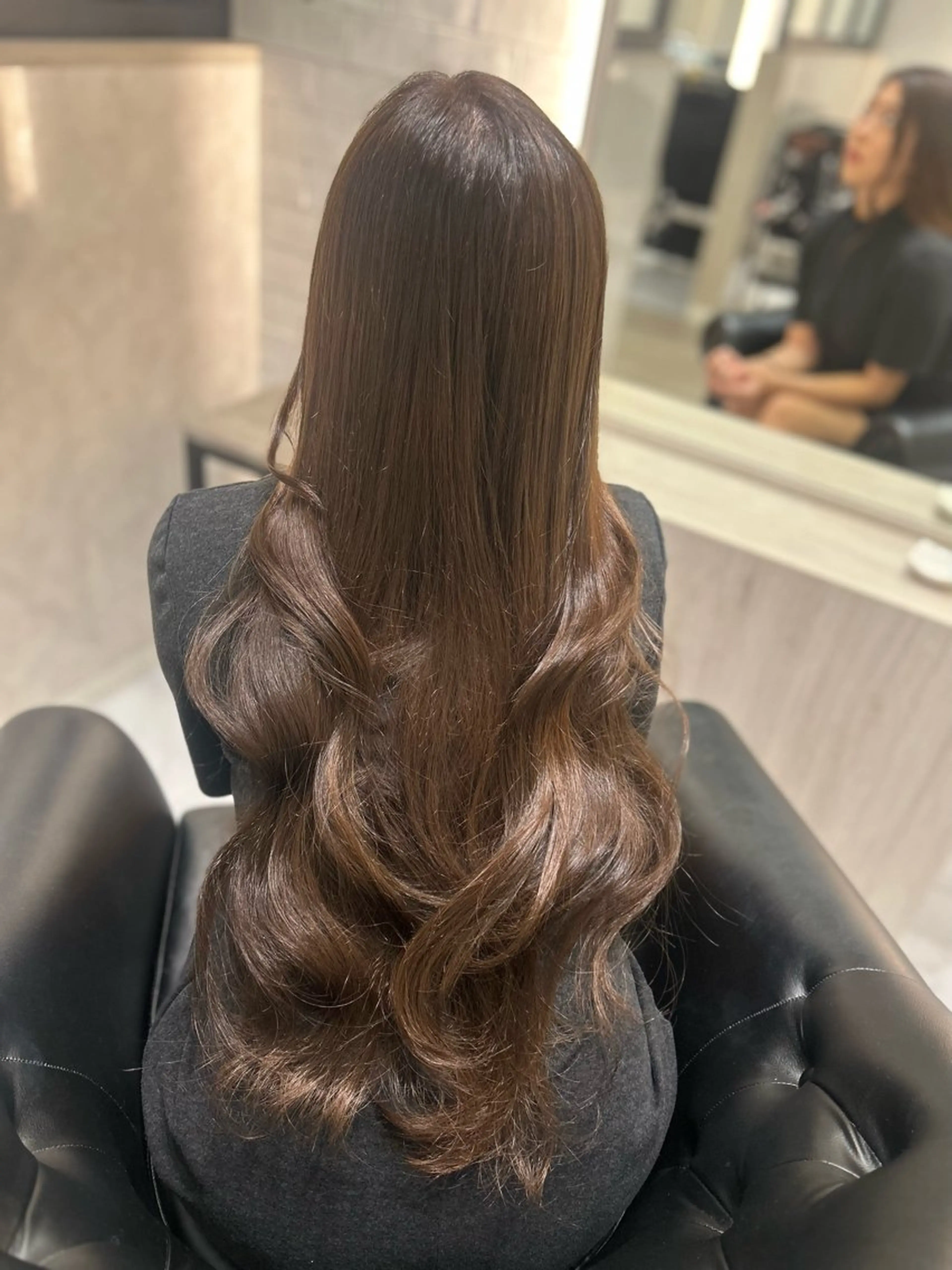 ロング カラー カット ヘアカラー トリートメント &chaLme   心斎橋所属・emi/髪質改善/ 韓国風/艶カラーのヘアスタイル