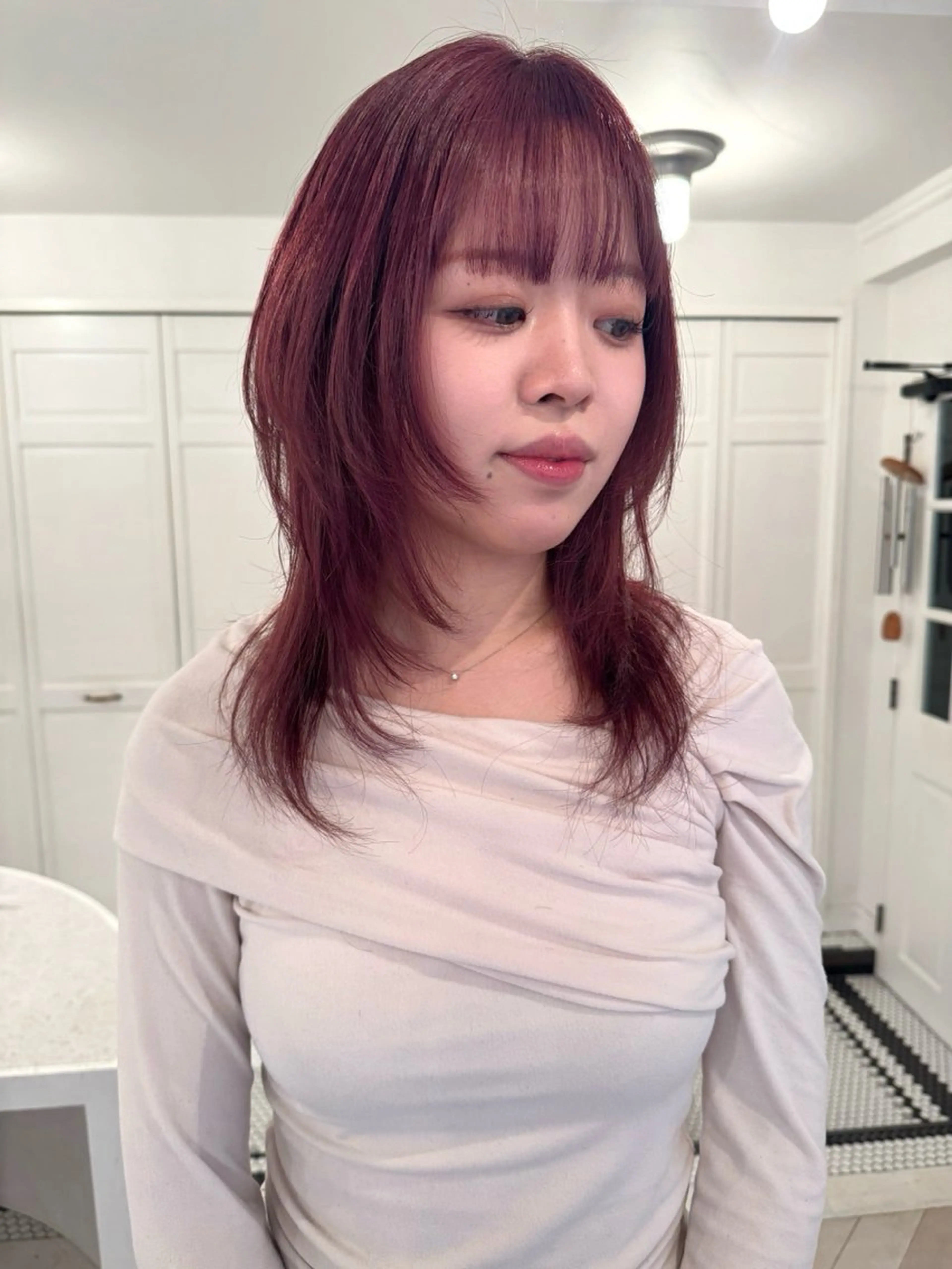 カラー ヘアカラー ブリーチカラー🎀 韓国風/寺門美優のヘアスタイル