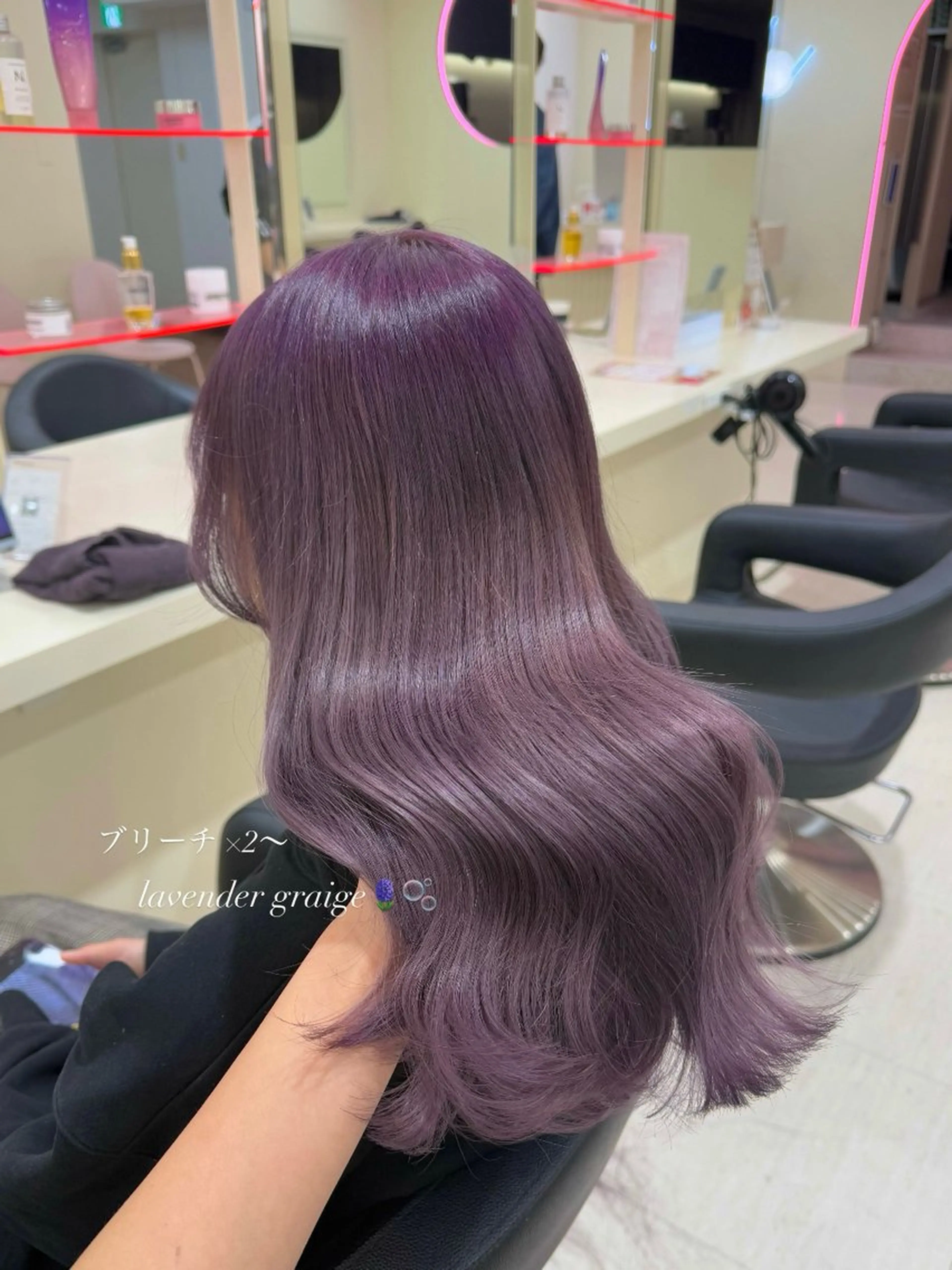 セミロング 🎀🫧透明感 ピンクラベンダー💟のヘアスタイル