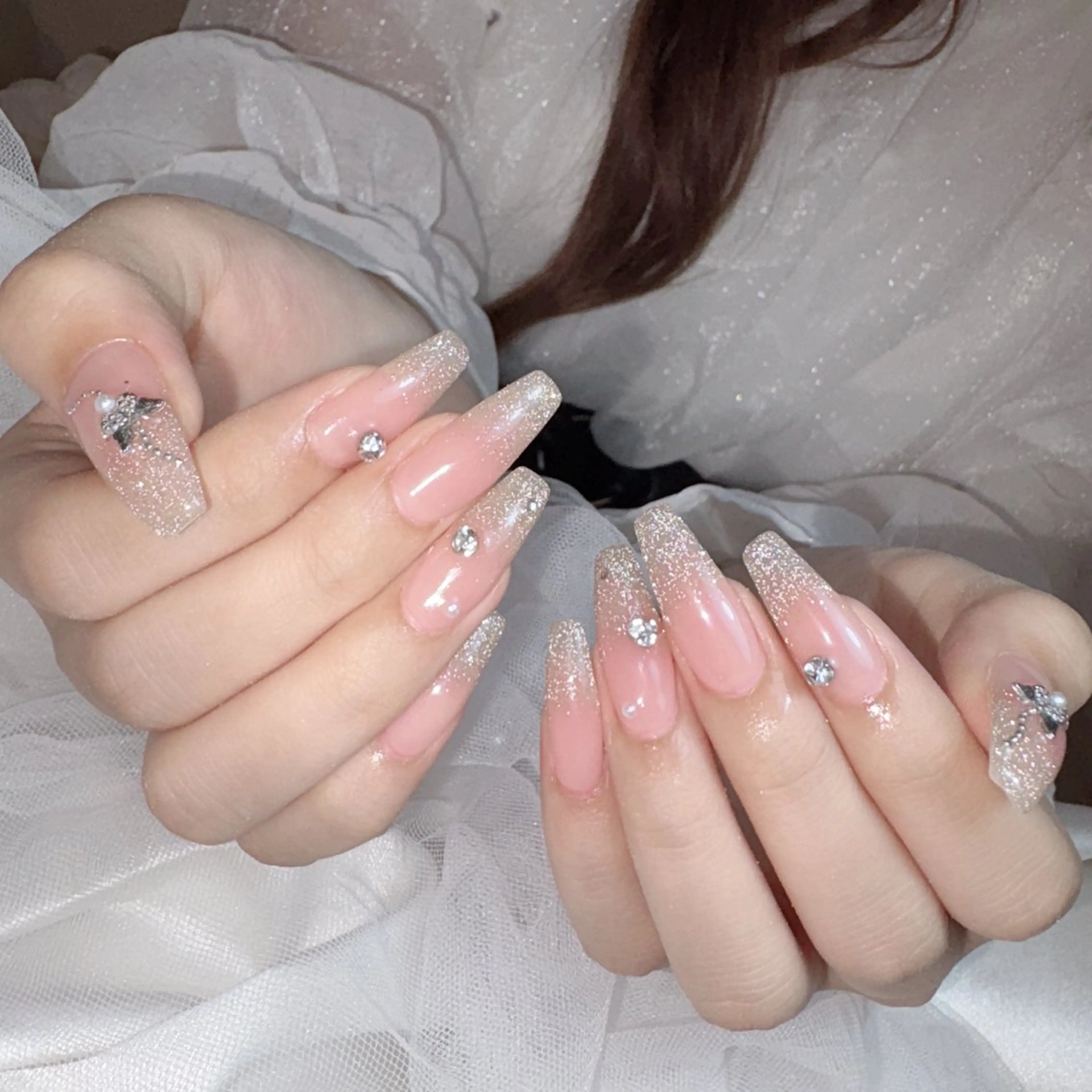 ネイル フットネイル フレンチネイル ジェルネイル ガーリー グラデーション ハンドネイル D.d Nail Moeのネイルデザイン
