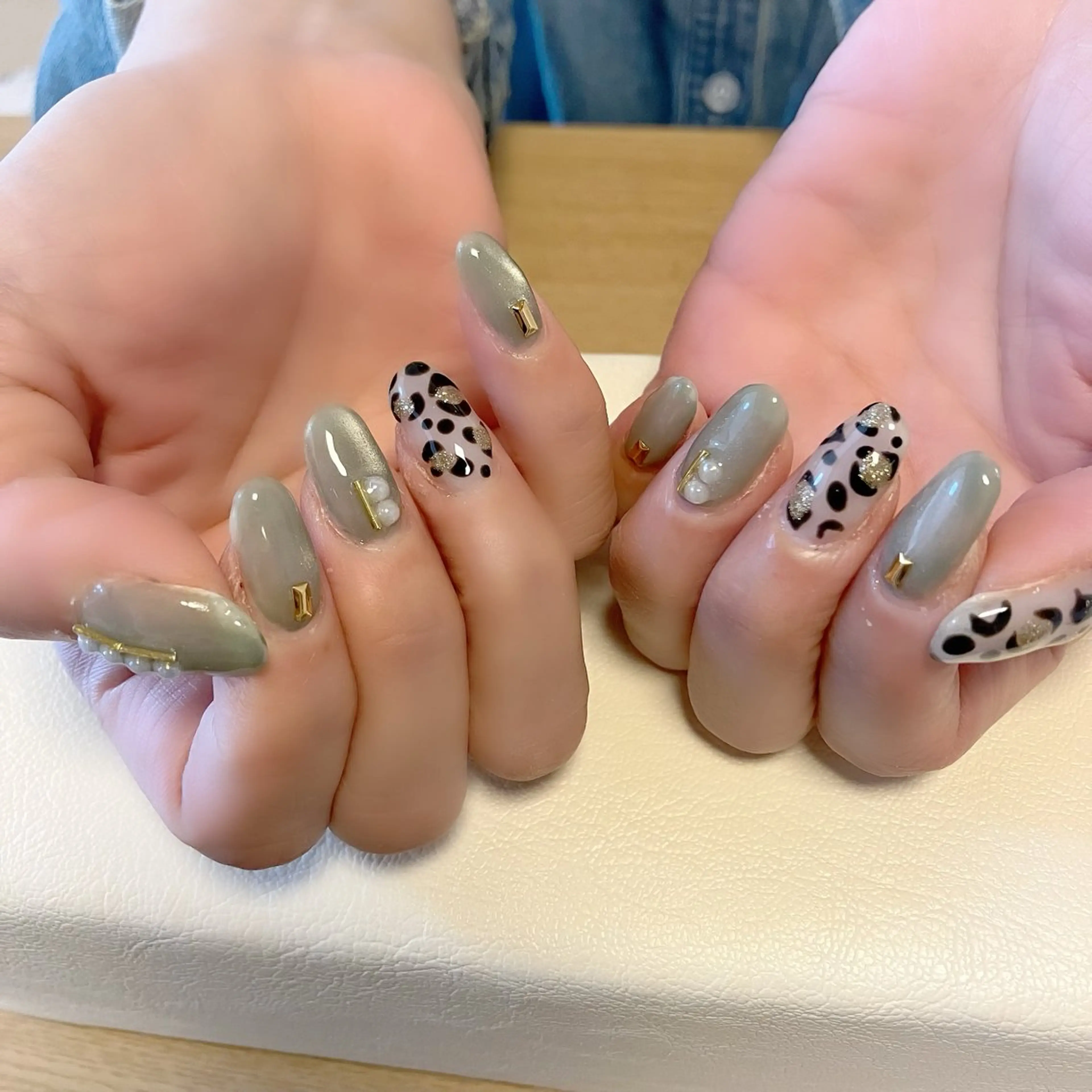 ネイル アニマル柄 マグネットネイル ハンドネイル ネイルサロン ふきよせのネイルデザイン