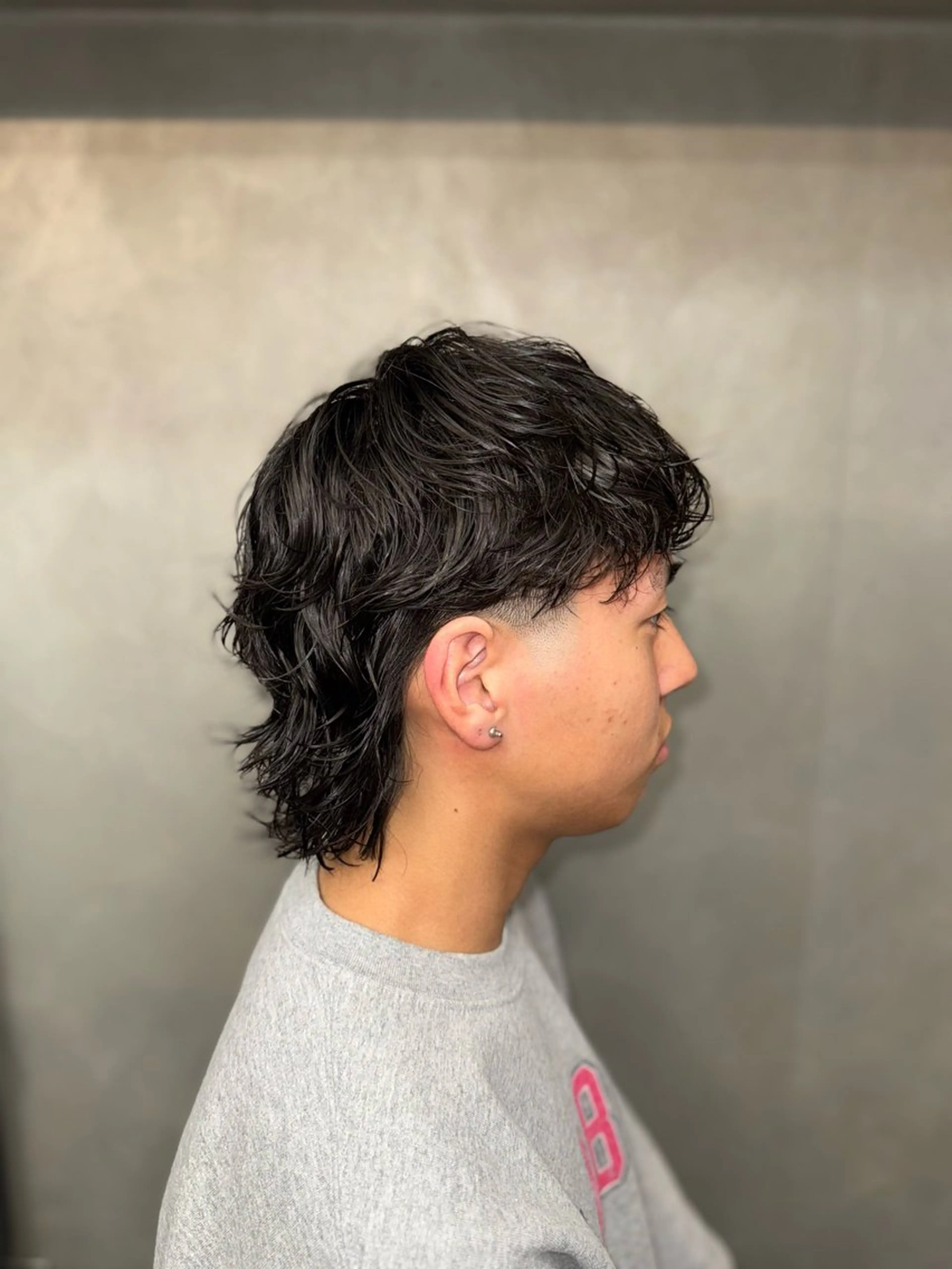 パーマ メンズ メンズパーマ マレットヘア カット パーマ TNB tokyo所属・メンズパーマカット ブリーチ渋谷トモヤのヘアスタイル