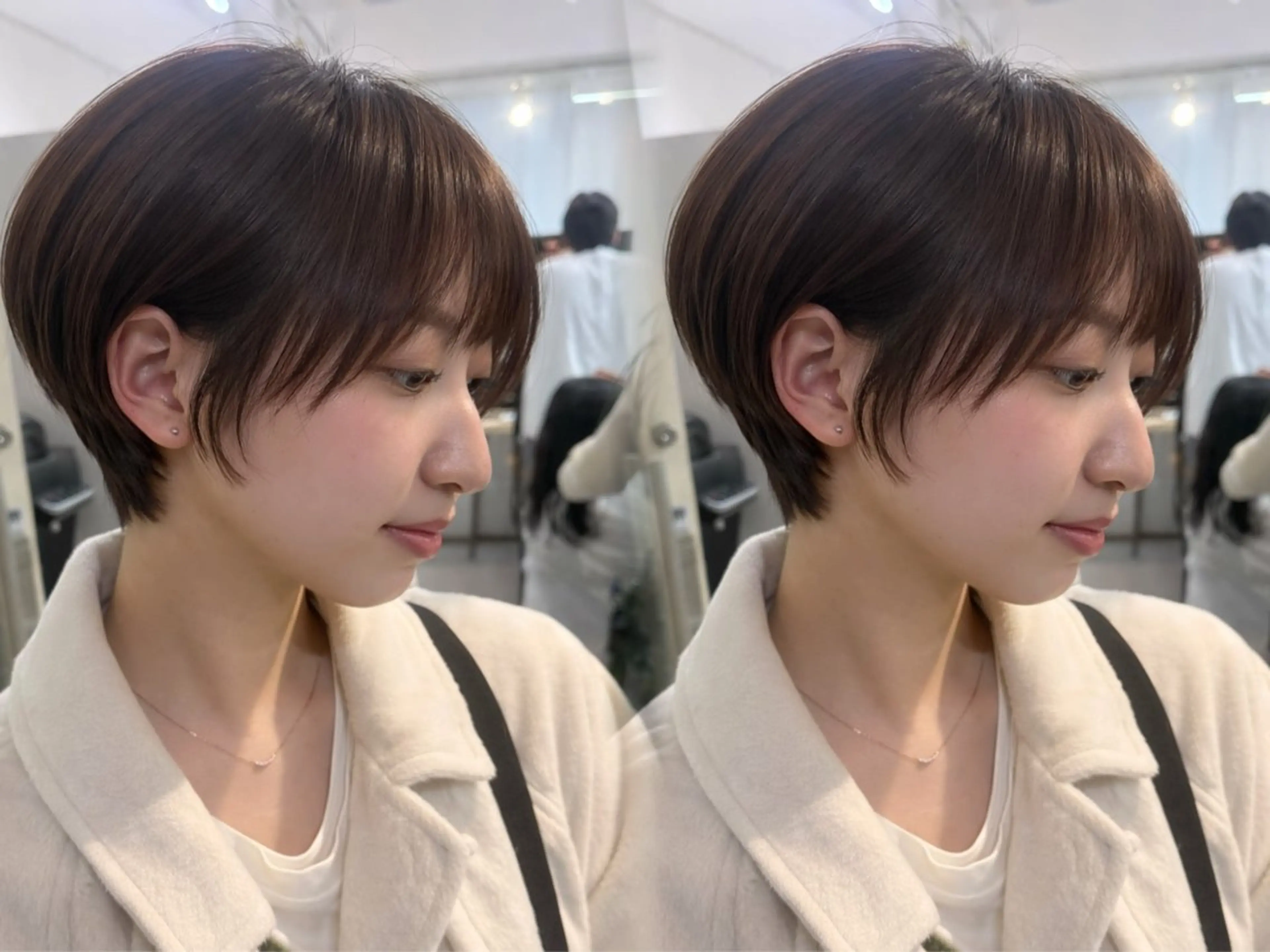 ショート 丸みショート ショートヘア カット ヘアカラー トリートメント 丸みショートボブ Narumi✂︎のヘアスタイル