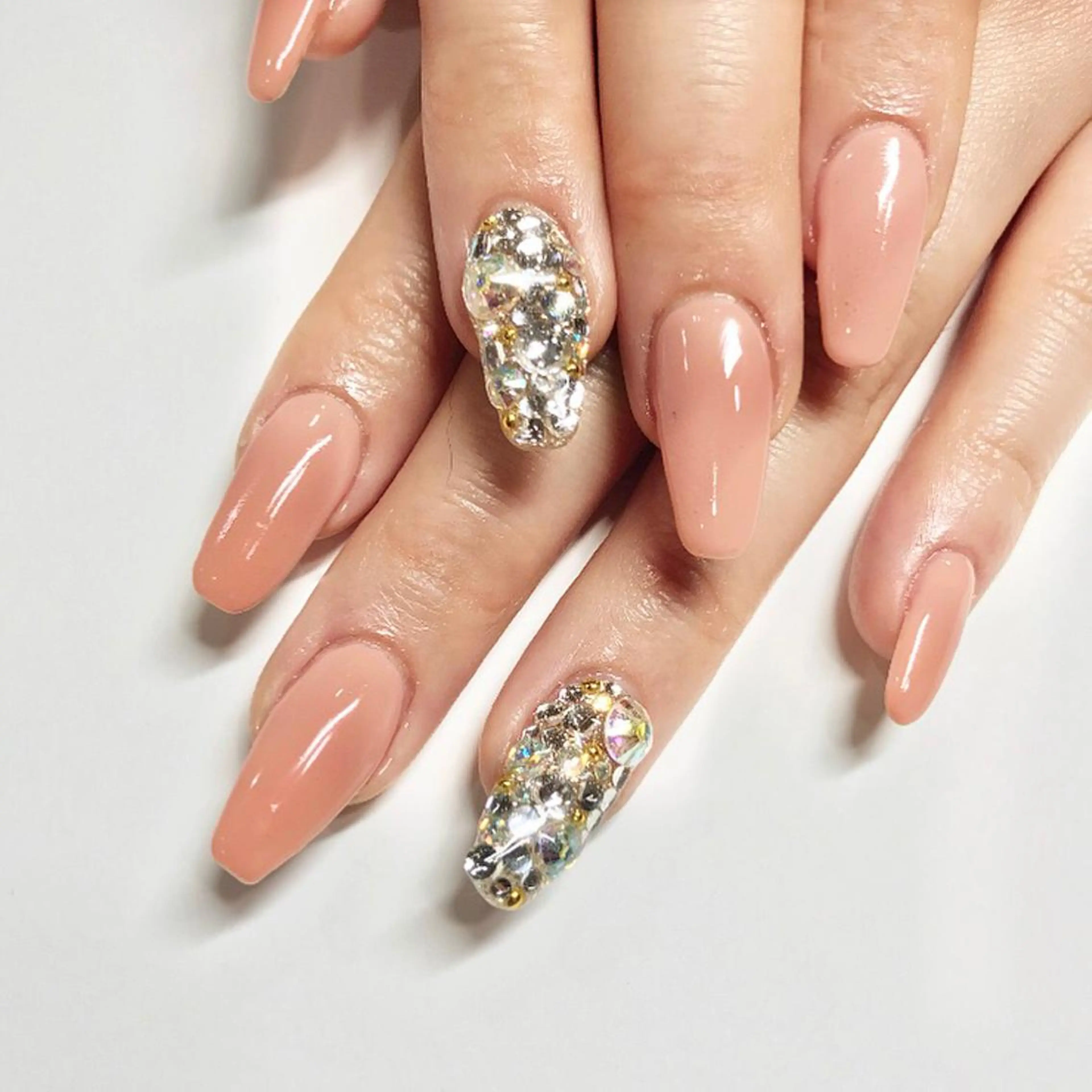 ネイル ピンク ピンクベージュ スカルプネイル 渋谷ビュレネイル Kaoruのネイルデザイン