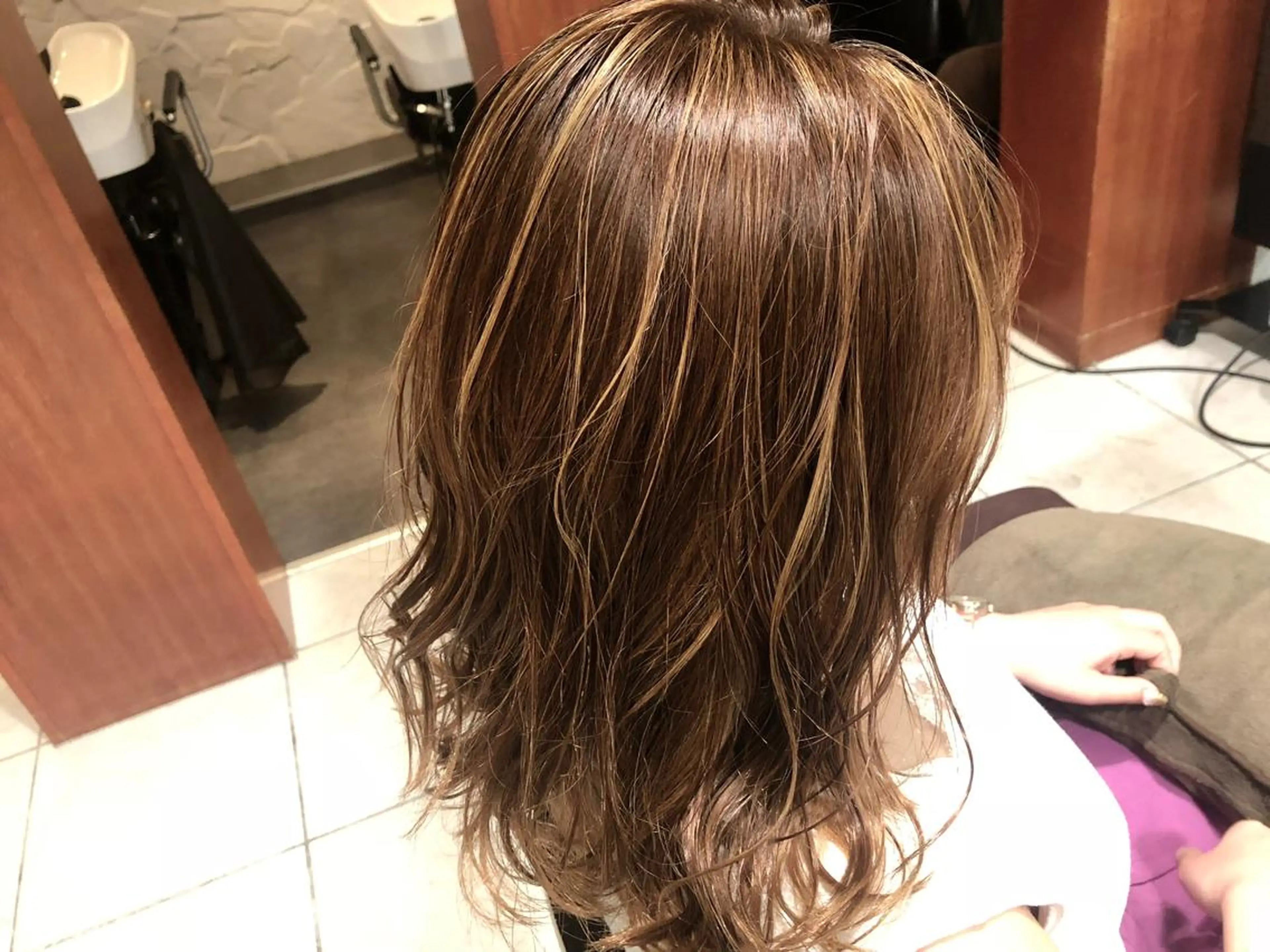 ミディアム カラー ヘアアレンジ 渡邊 桃香のヘアスタイル