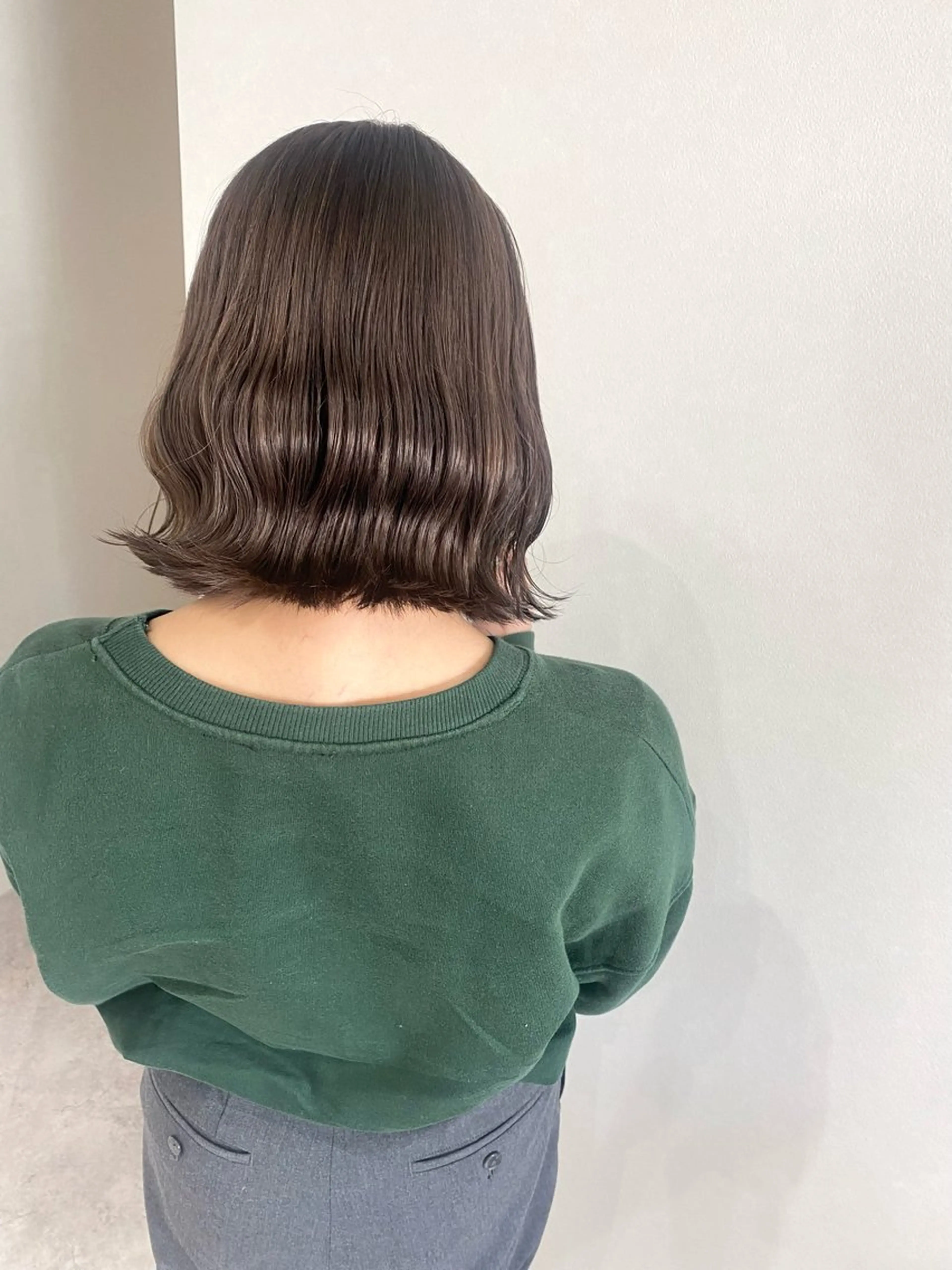 ミディアム カラー ヘアアレンジ グレージュ ヘアカラー ボブ /ニュアンス/ satomi🧸💖のヘアスタイル