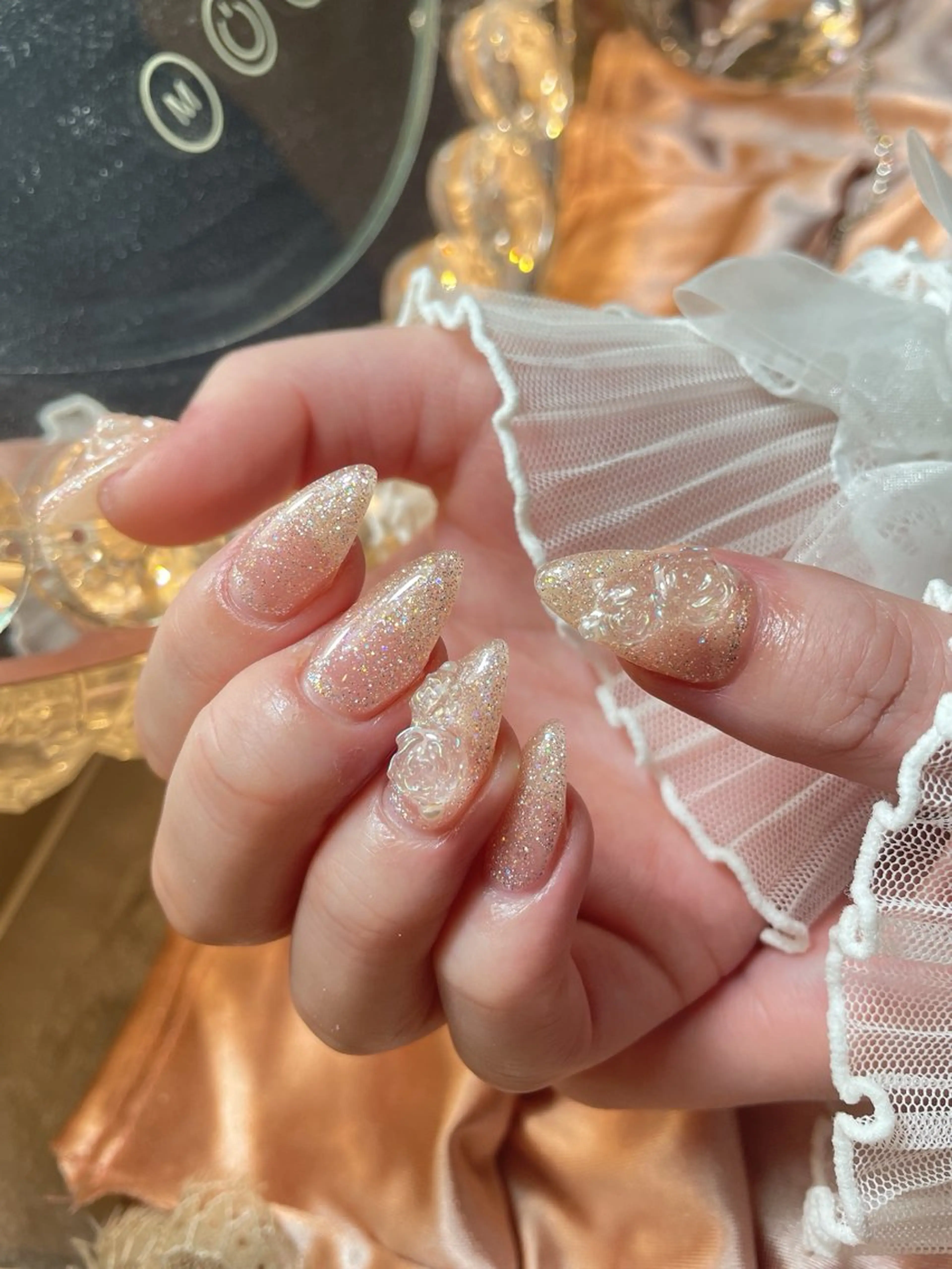 ネイル 23時まで❤︎韓国、 ワンホンネイルのネイルデザイン