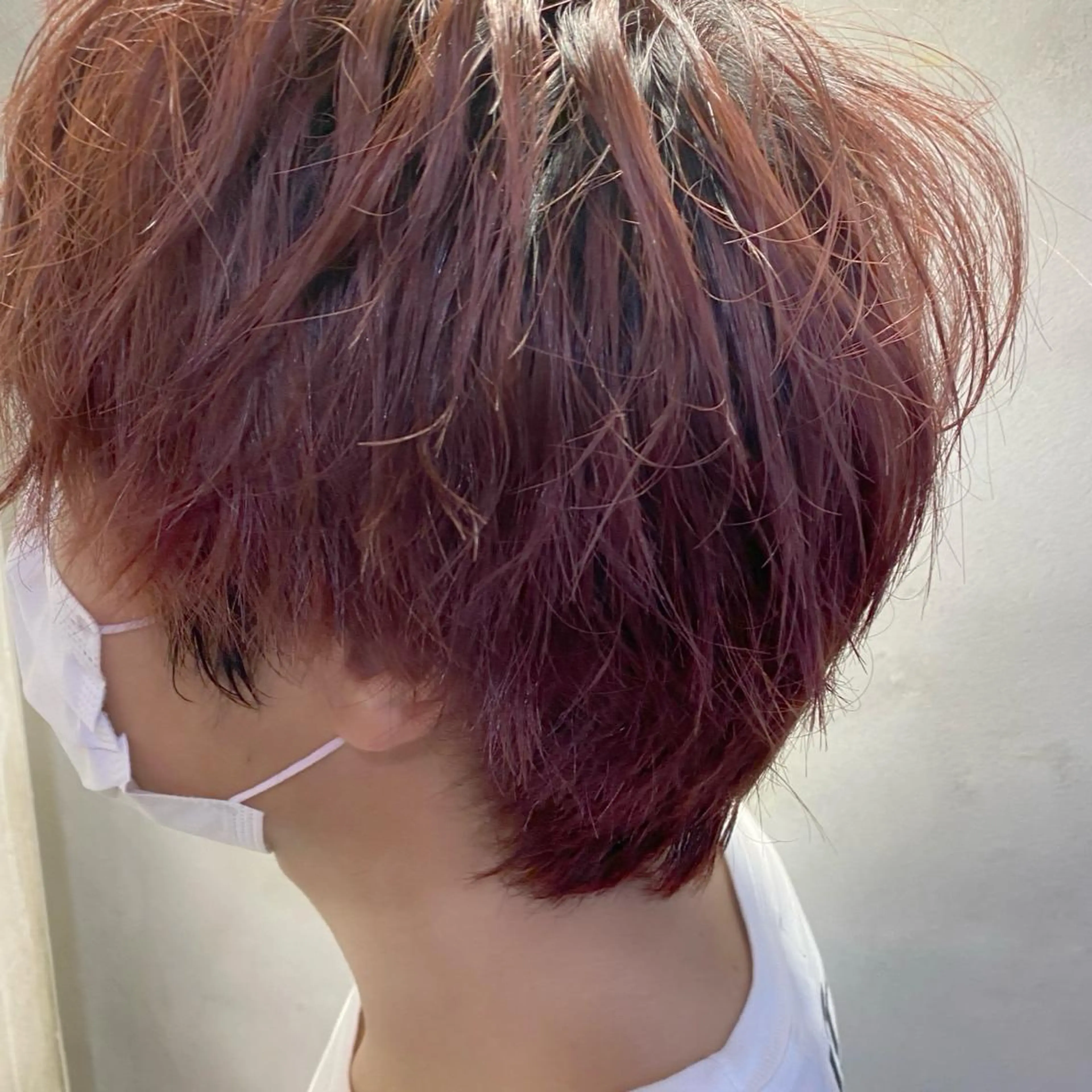 カラー ヘアアレンジ メンズ 切りっぱなしボブ/ デザインカラー店長のヘアスタイル