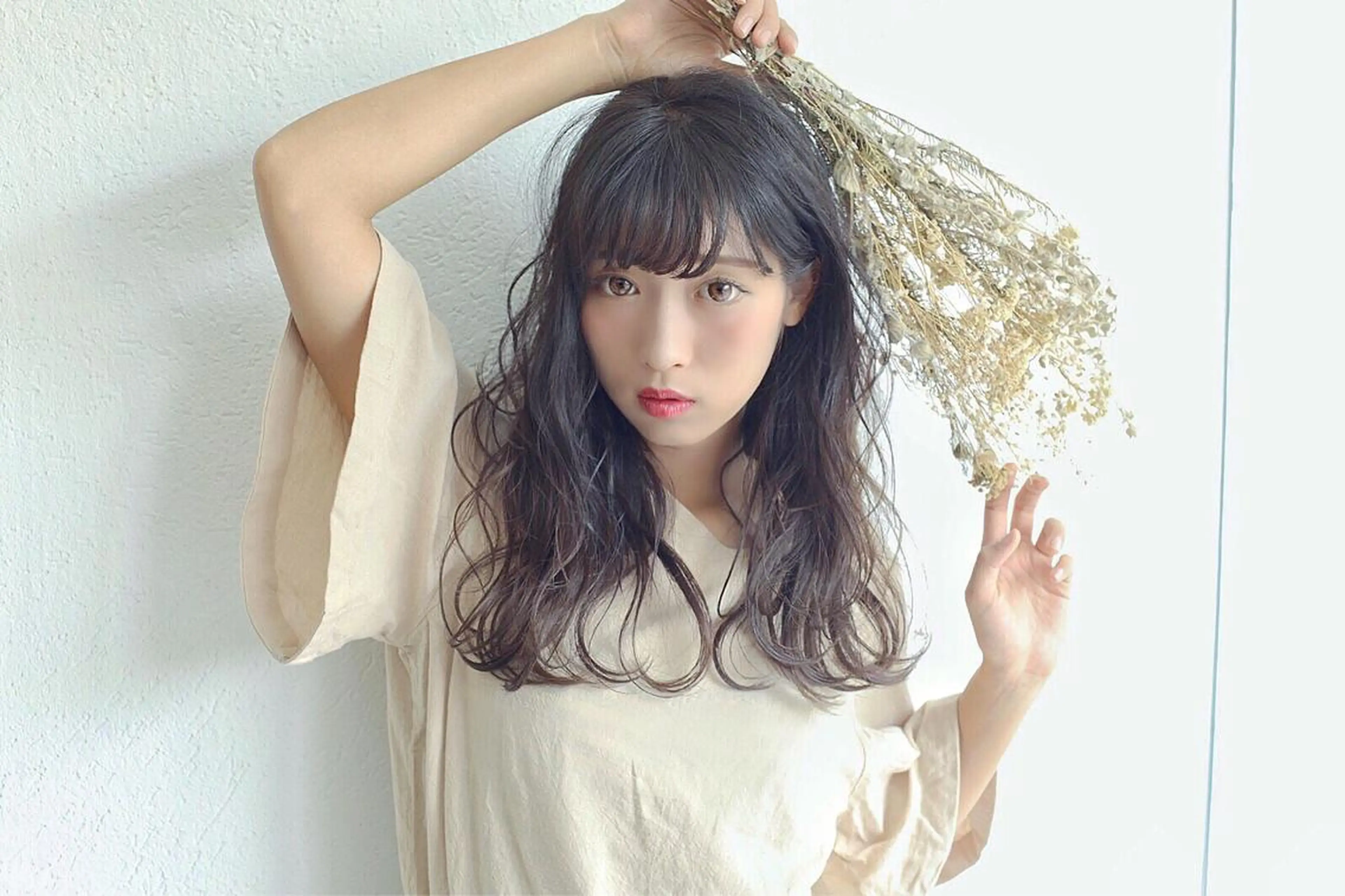 セミロング カラー 服部 樹季のヘアスタイル