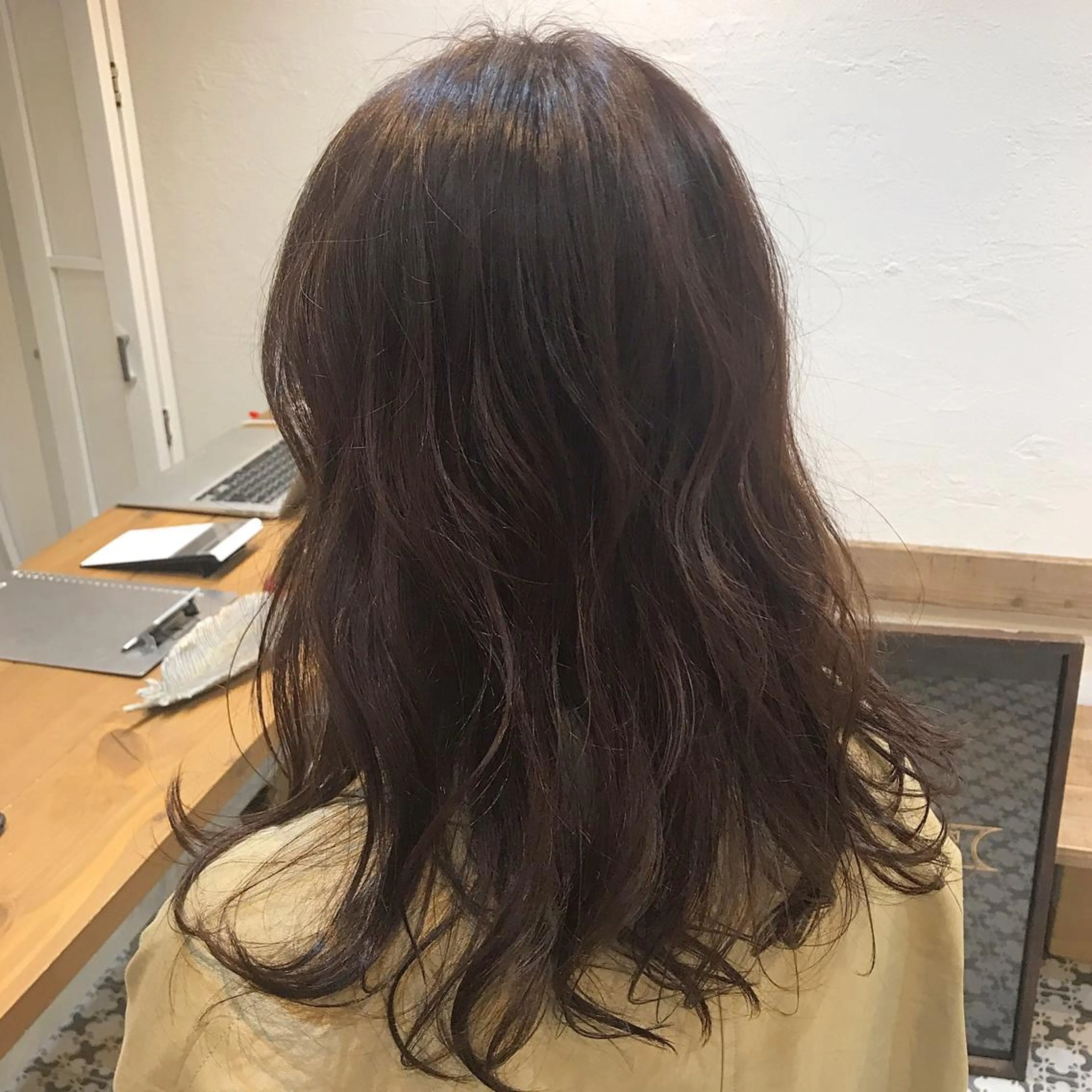 セミロング カラー 透明感カラー 韓国ヘア☁️ mitsukiのヘアスタイル