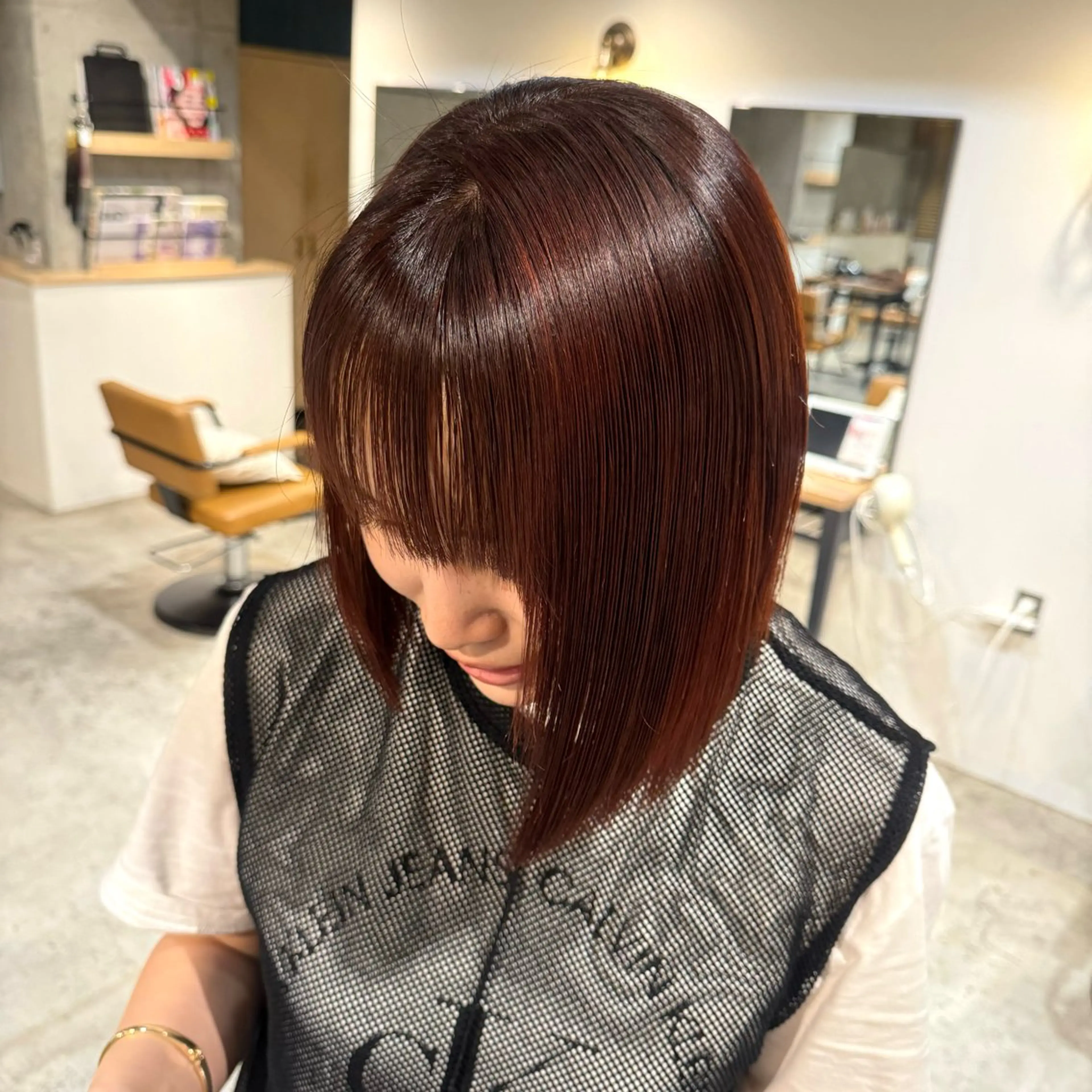 ショート カラー ヘアアレンジ カット ヘアカラー 縮毛矯正 トリートメント ヘッドスパ 顔まわり/艶カラー/ 🤎himari🤎のヘアスタイル