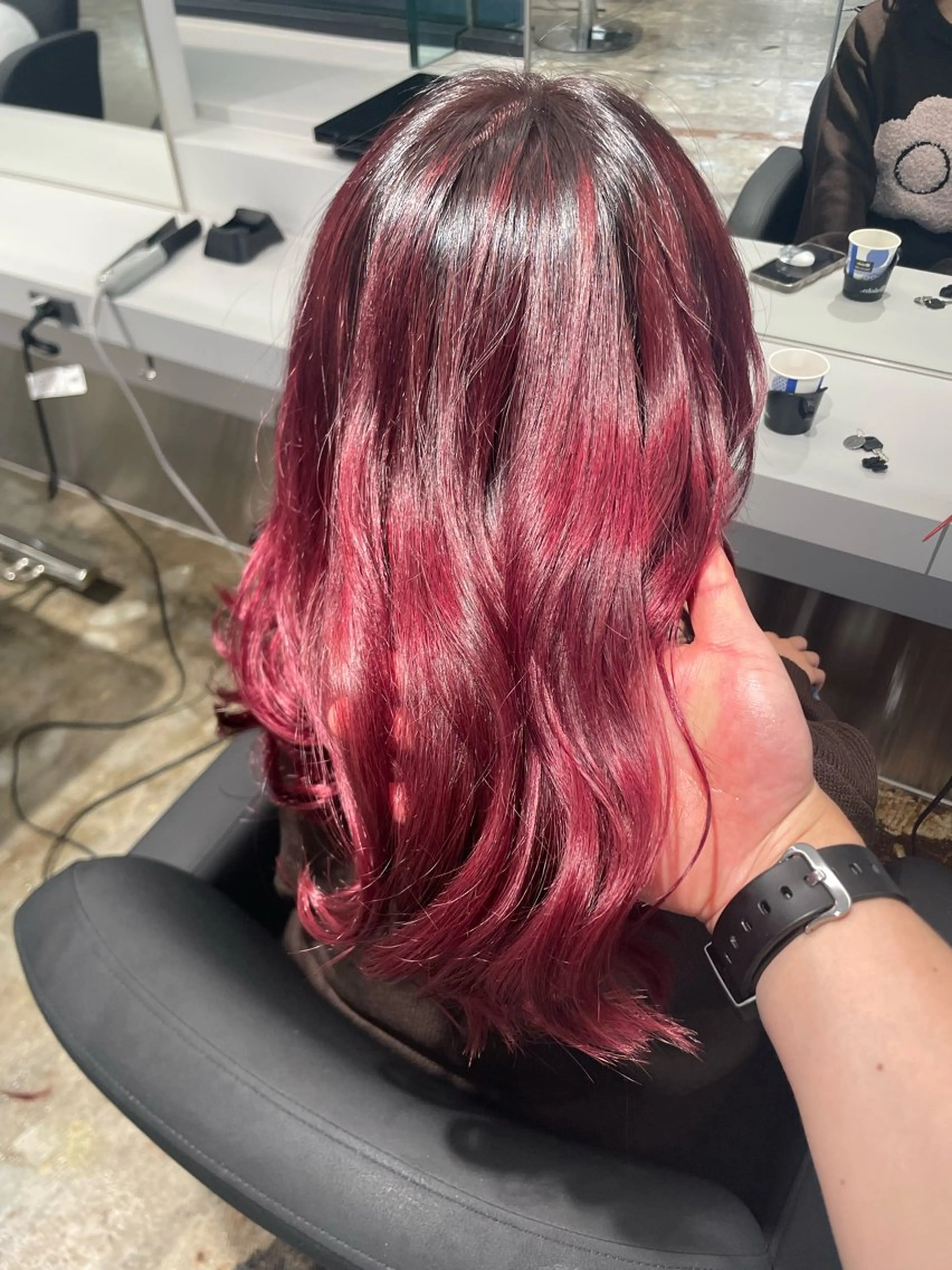 ミディアム カラー レッドカラー ヘアカラー トリートメント 髪質改善/美髪カラー Hiroakiのヘアスタイル