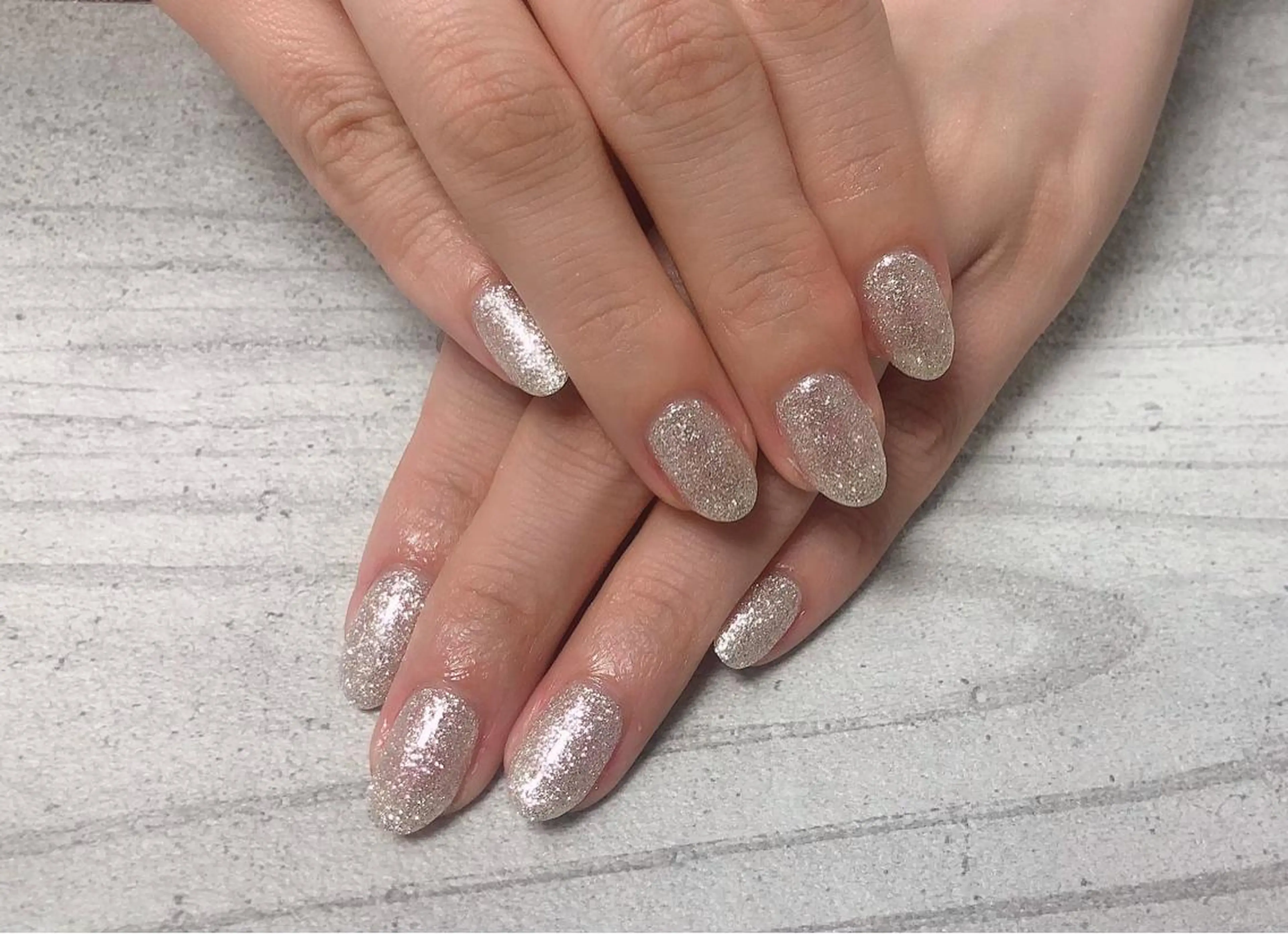 ネイル キラキラネイル ラメ(グリッター) ワンカラーネイル ハンドネイル Mogu nail 二子玉川のネイルデザイン