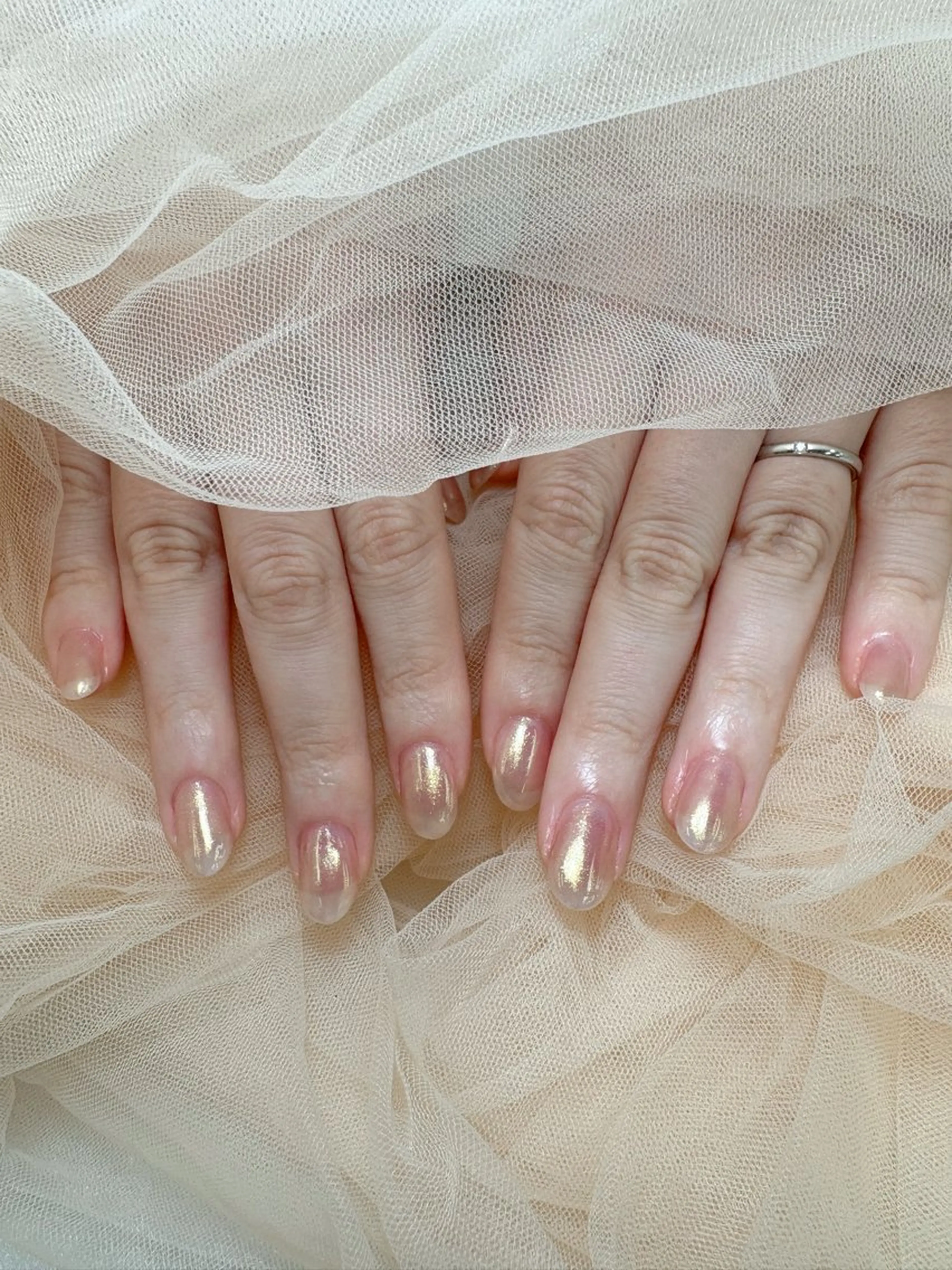 ネイル オーロラネイル ミラーネイル 💎ネイリスト💎 月奈🌕🎀のネイルデザイン